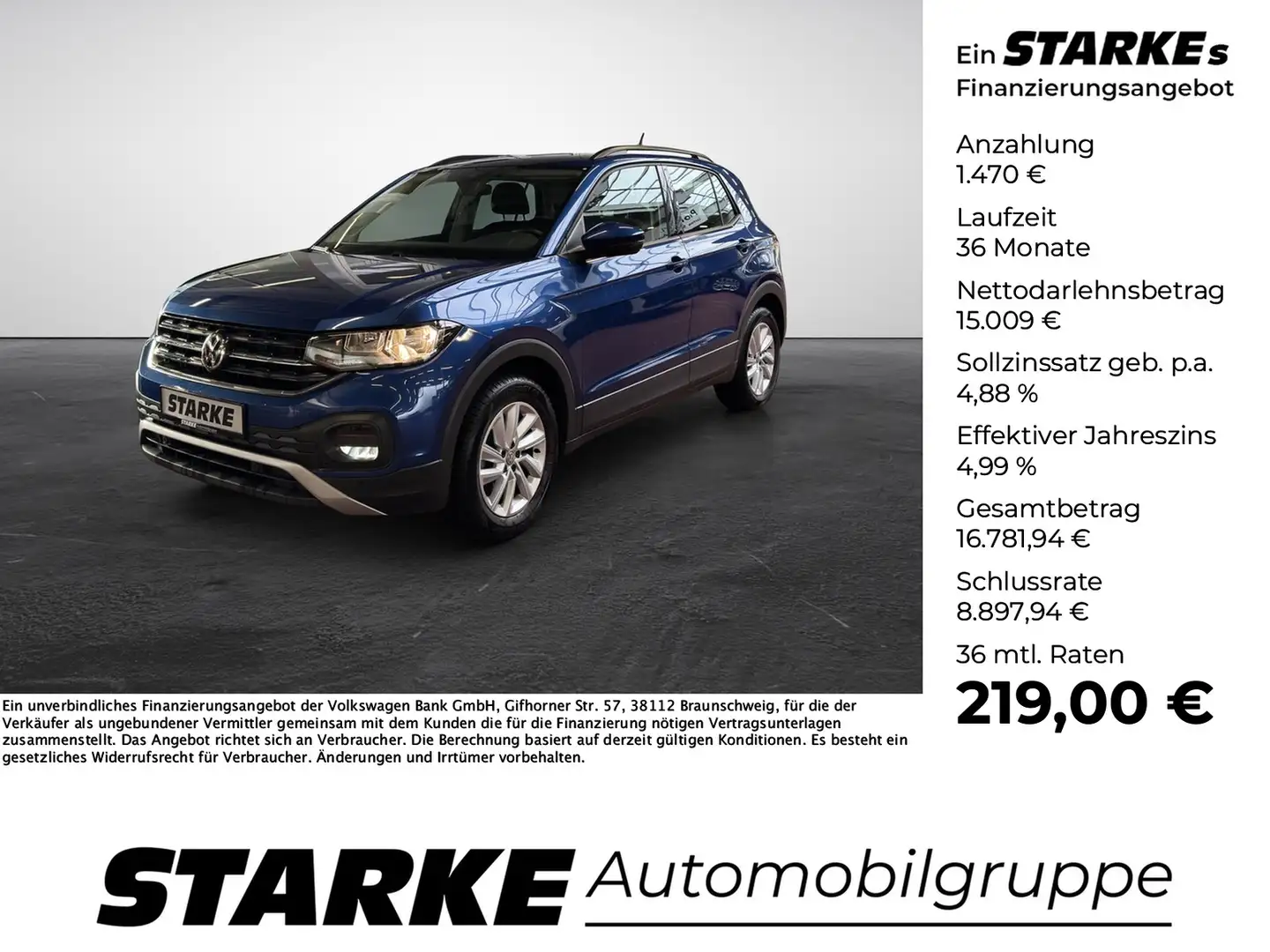 Volkswagen T-Cross 1.0 TSI Life Bleu - 1