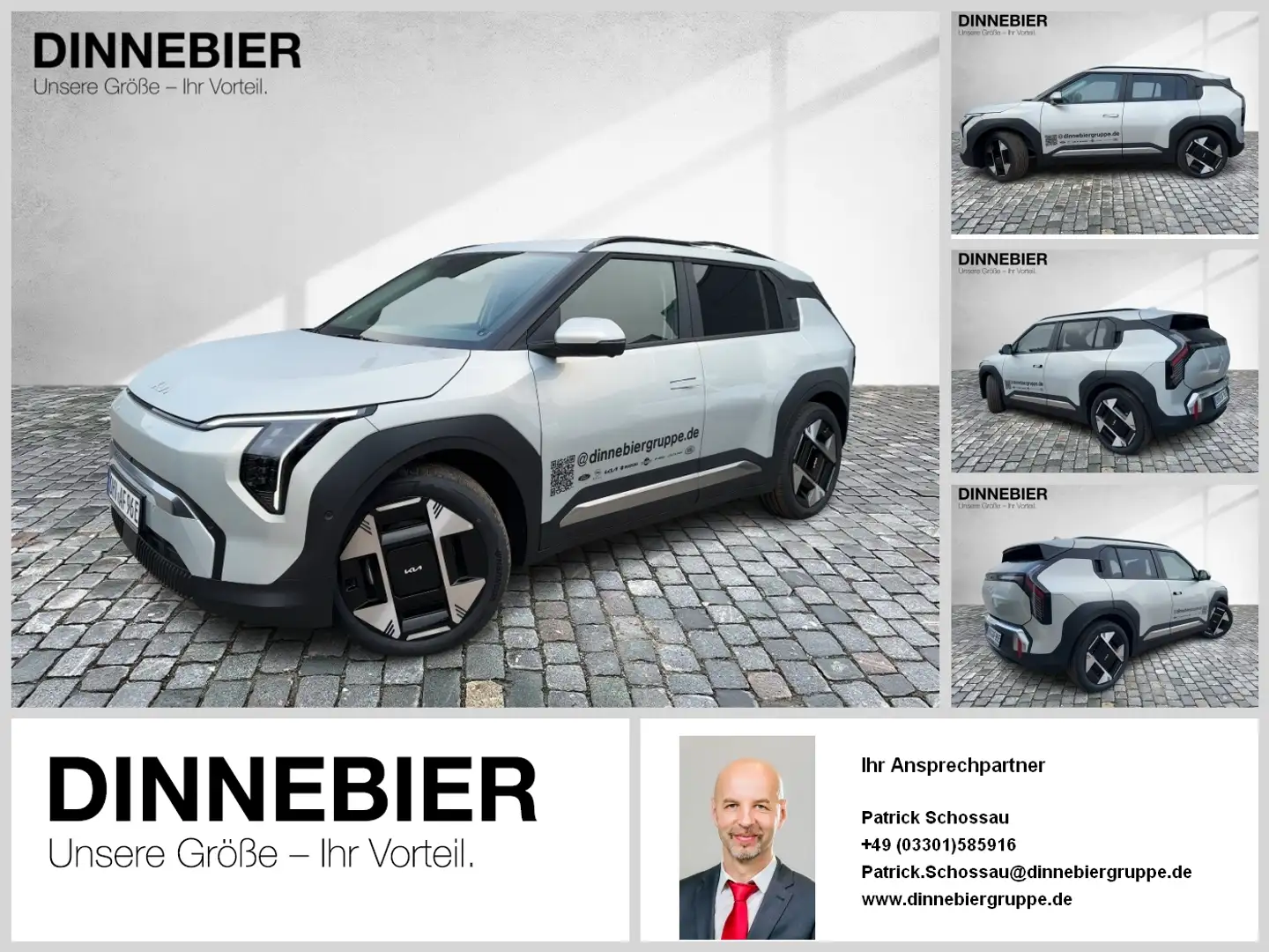 Kia EV3 Earth 58.3 kWh LED+360°Kamera+Navi+SHZ Silber - 1