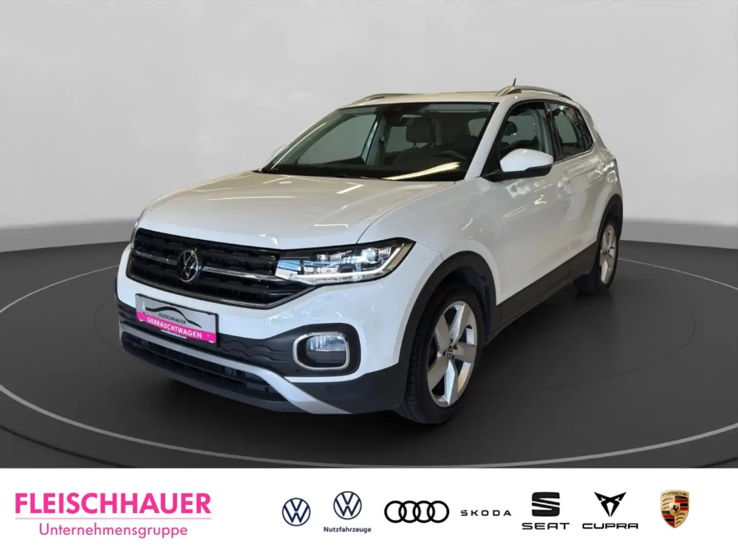 Volkswagen T-Cross Style 1.0 TSI Navi+LED+VC+ACC+App-connect Weiß - 1