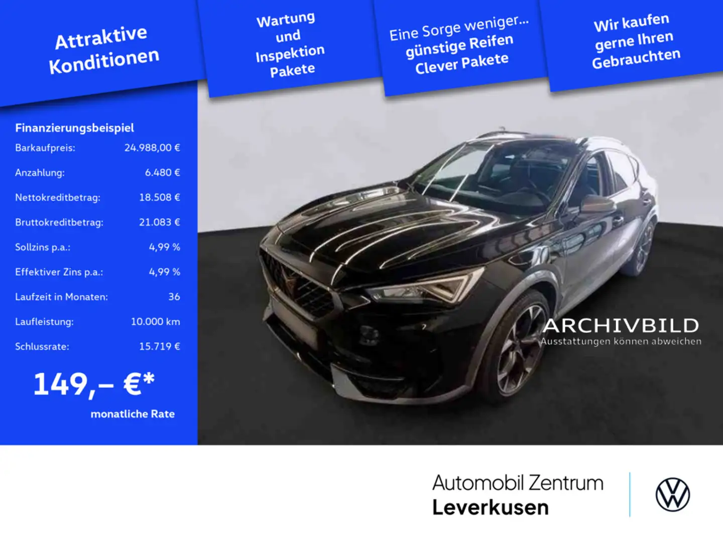 CUPRA Formentor e-Hybrid NAVI VIRT LEDER ACC CARPLA Schwarz - 1