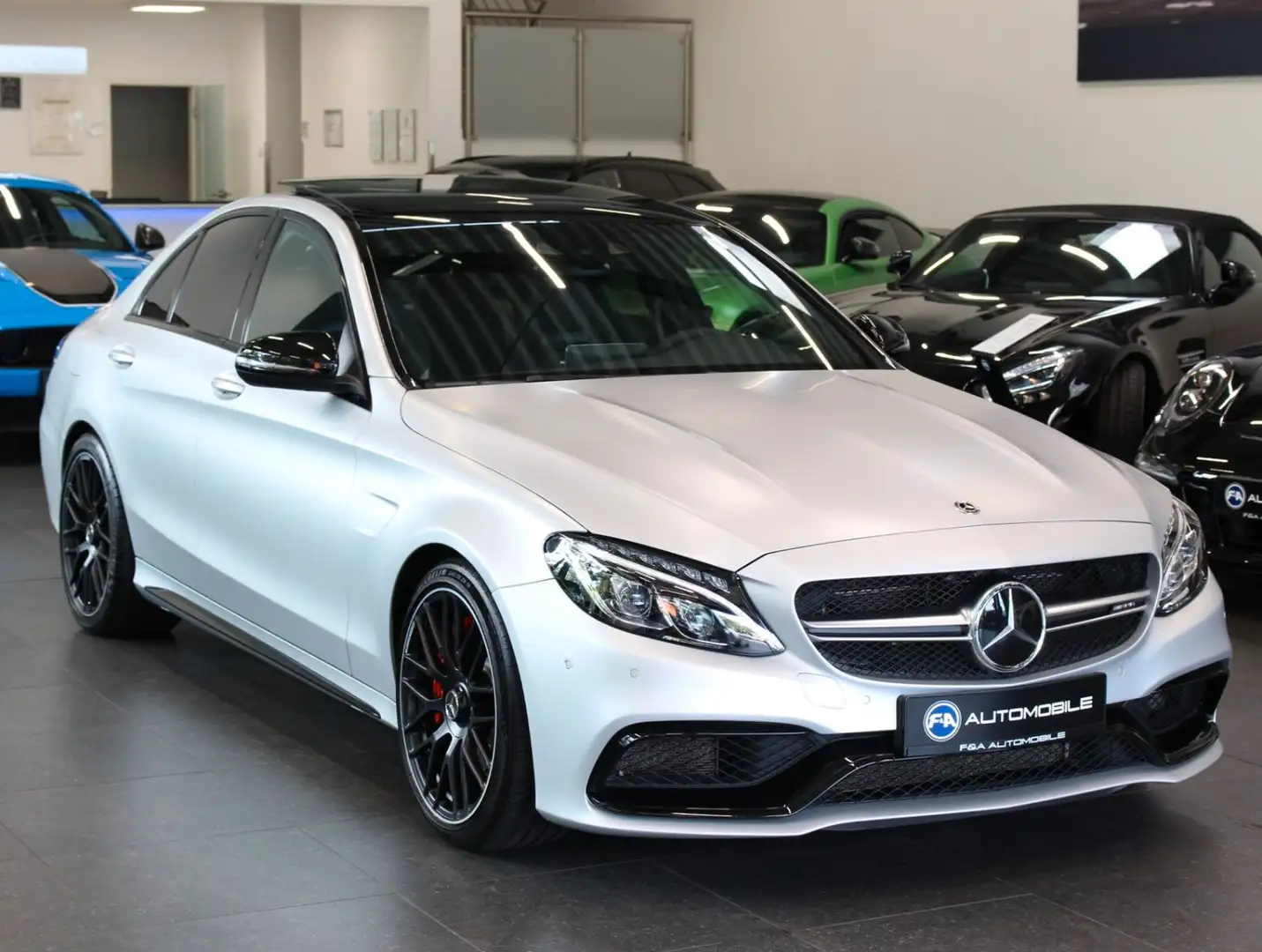 Mercedes-Benz C 63 AMG C 63s AMG Schalensitze*Deutsch*Pano*NO OPF Silber - 2