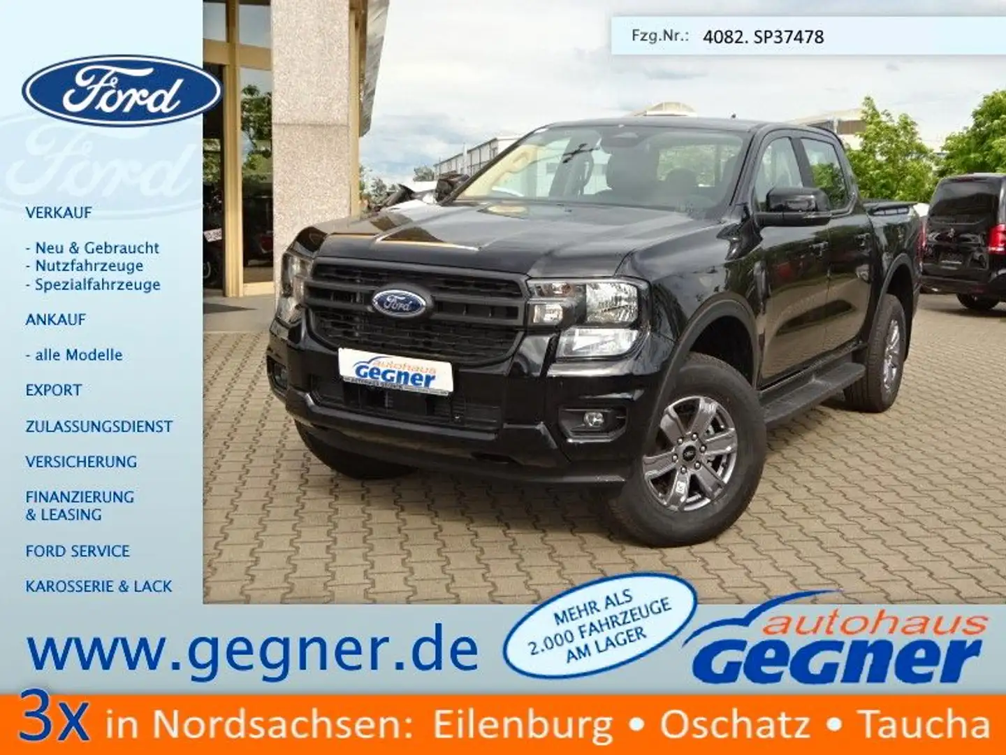 Ford Ranger 2.0L EcoBlue XLT DoKa AHK WiPa Kam ACC Чёрный - 1