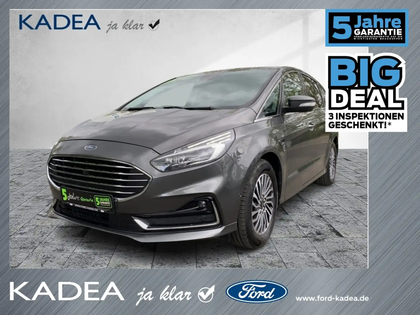 Ford S-Max 2.0 EcoBlue Titanium Pano*AGR*AHK*elHeckkl Grau - 1
