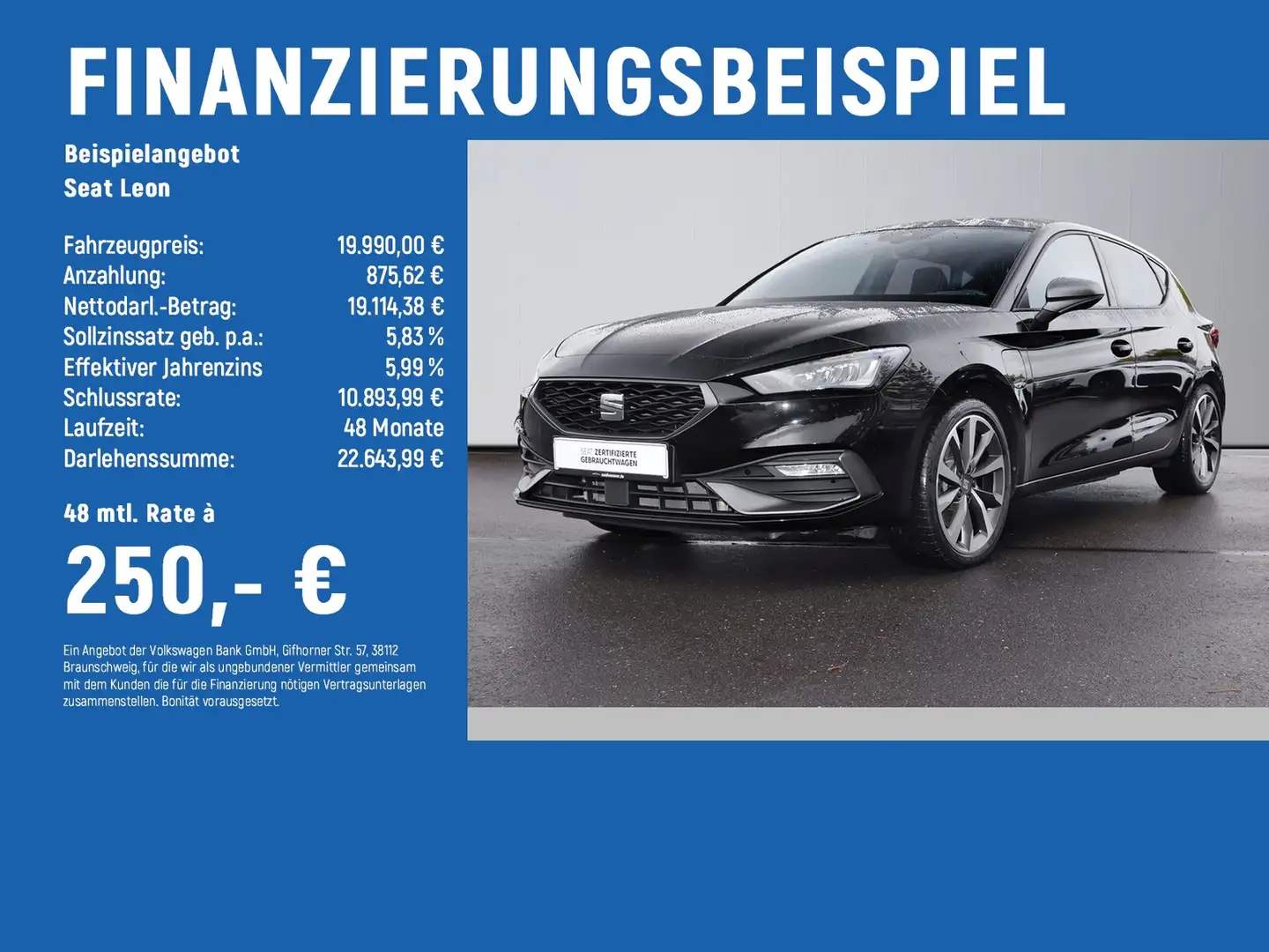 SEAT Leon FR 1.4 TSI DSG eHybrid NAVI+LED+SHZ+KAMERA Schwarz - 2