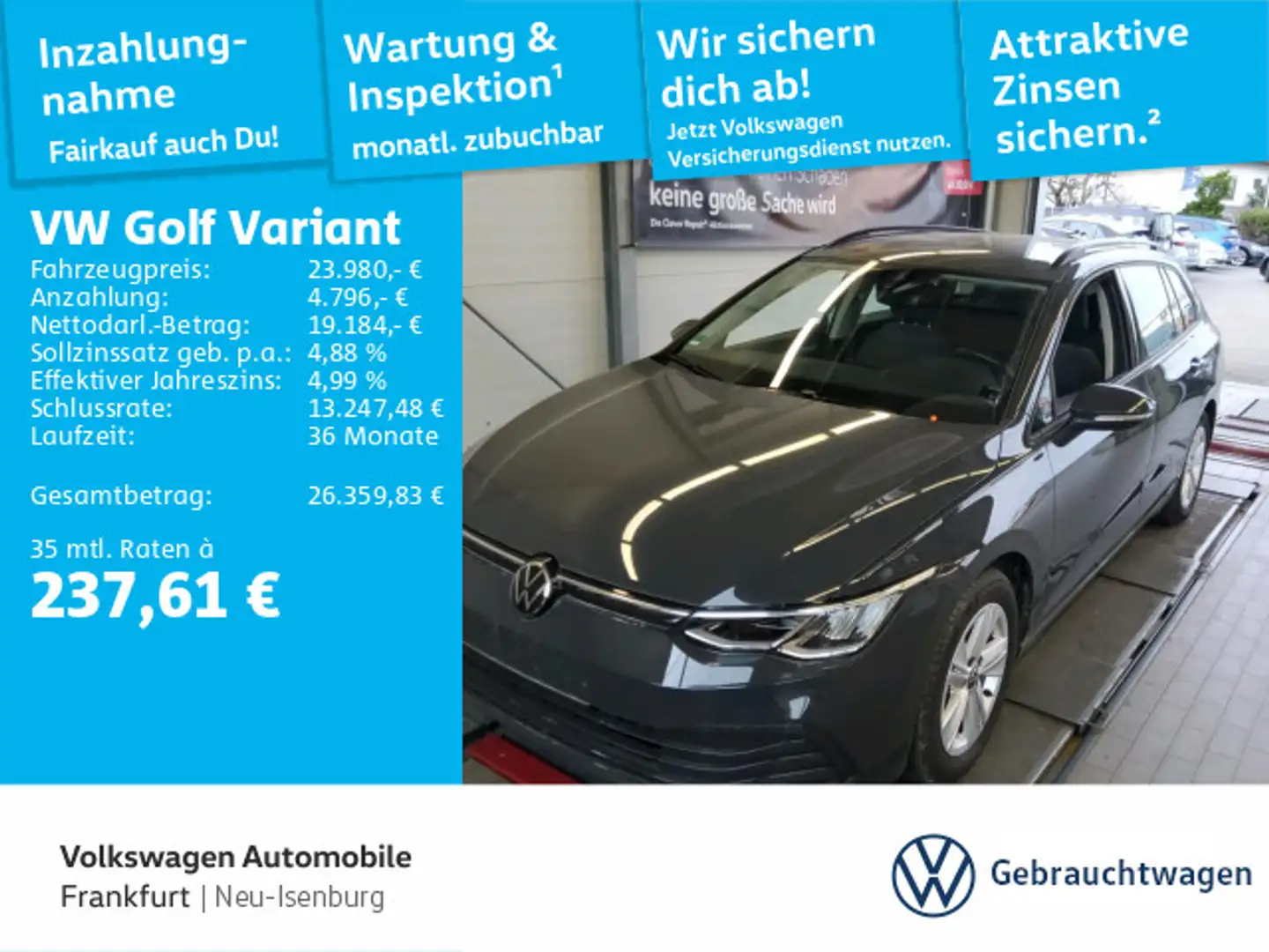 Volkswagen Golf Variant Golf VIII Variant 1.0 eTSI DSG Life Navi LED DAB Grau - 1