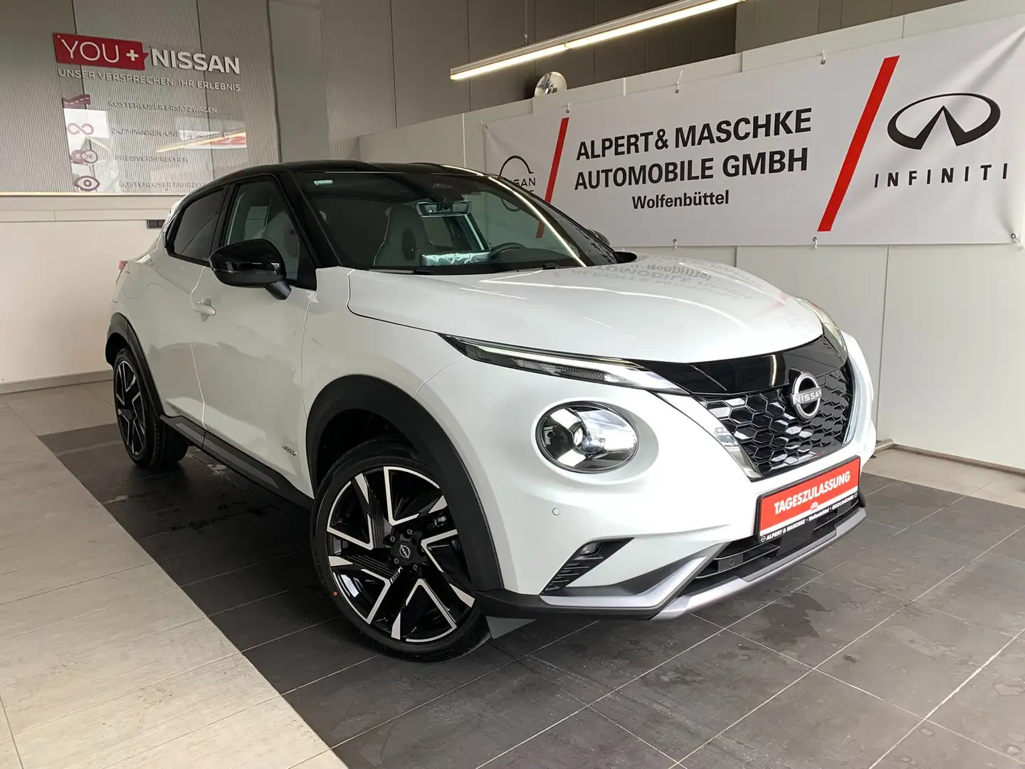 Nissan Juke Hybrid N-Design / NAVI / LED / SHZ / KAMERA / UVM Blanc - 1