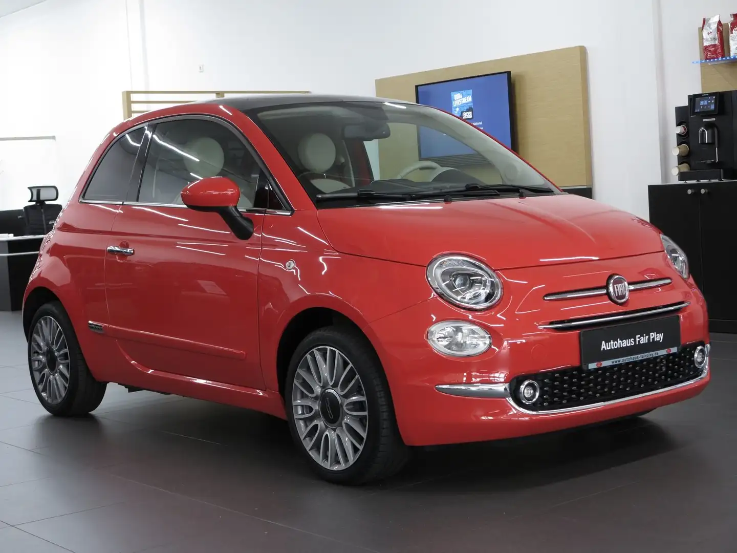 Fiat 500 STYLE "Rosso Corallo"/ PANO/PDC/UNFALLFREI Rot - 1