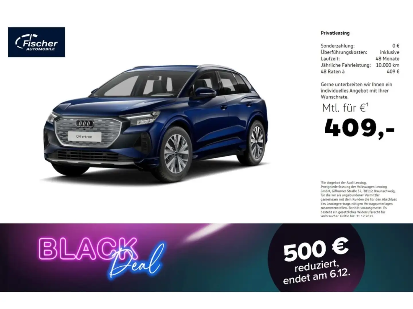 Audi Q4 e-tron 45 quattro Advanced Blau - 1