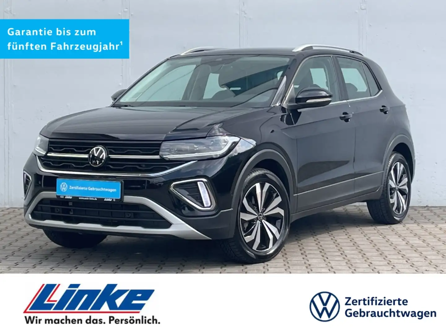 Volkswagen T-Cross 1.0 TSI DSG Style Kamera/Matrix/ACC/Navi Schwarz - 1