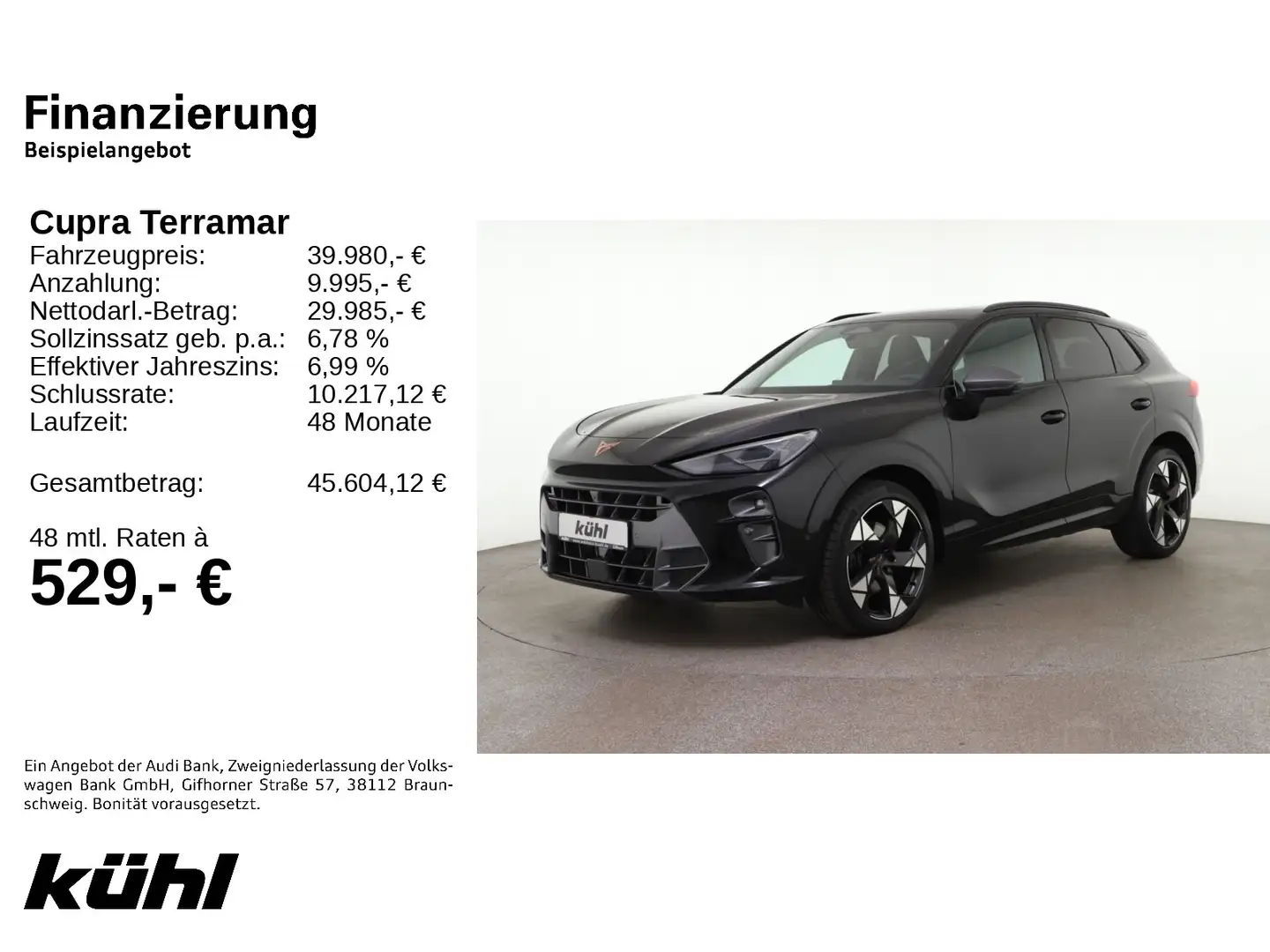 CUPRA Terramar 2.0 TSI 4D DSG LED/ACC/HuD/360°/App/Nav Schwarz - 2