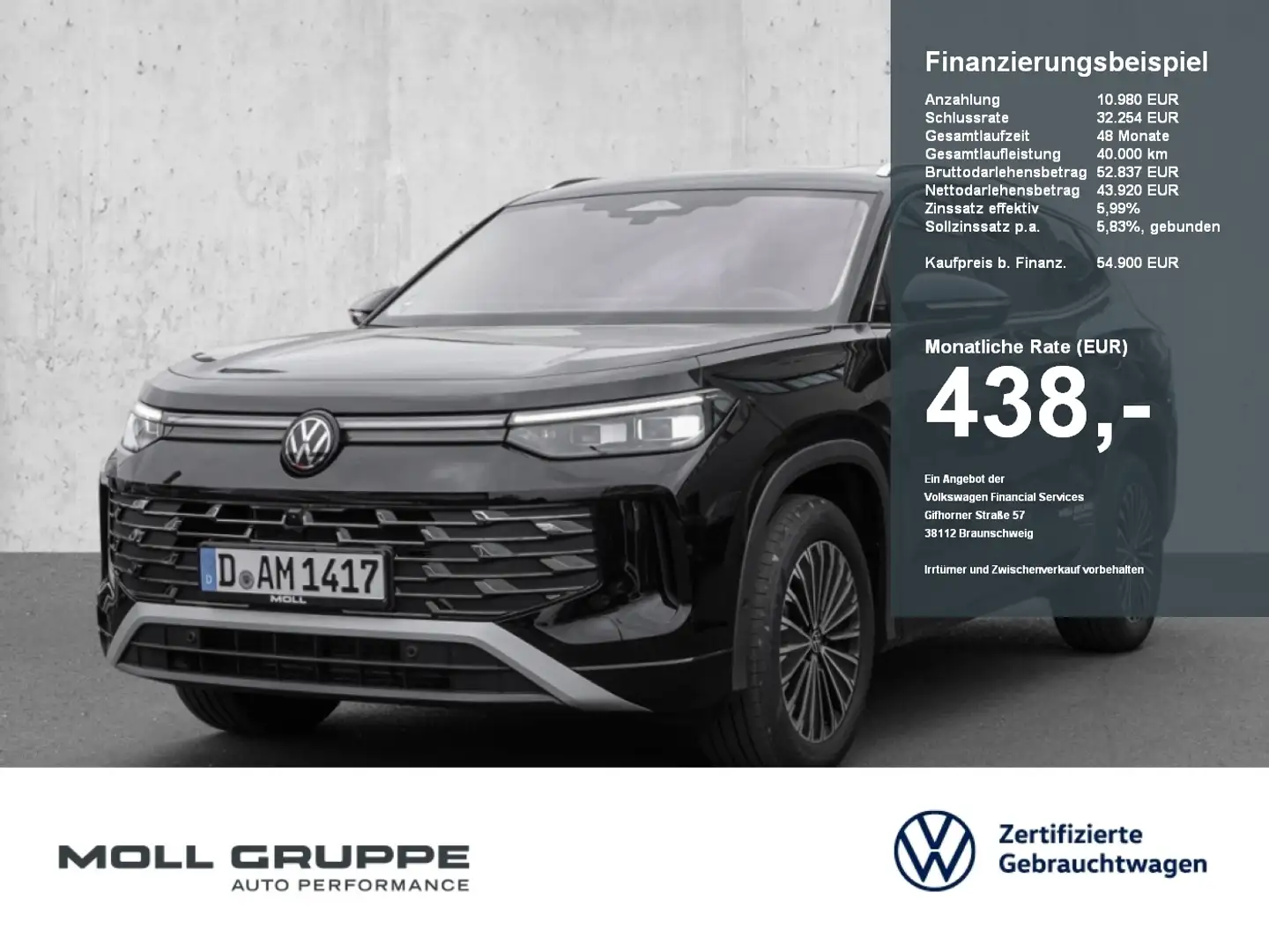 Volkswagen Tayron 2.0 TDI DSG Elegance 7-Sitze NAVI PANO Noir - 1