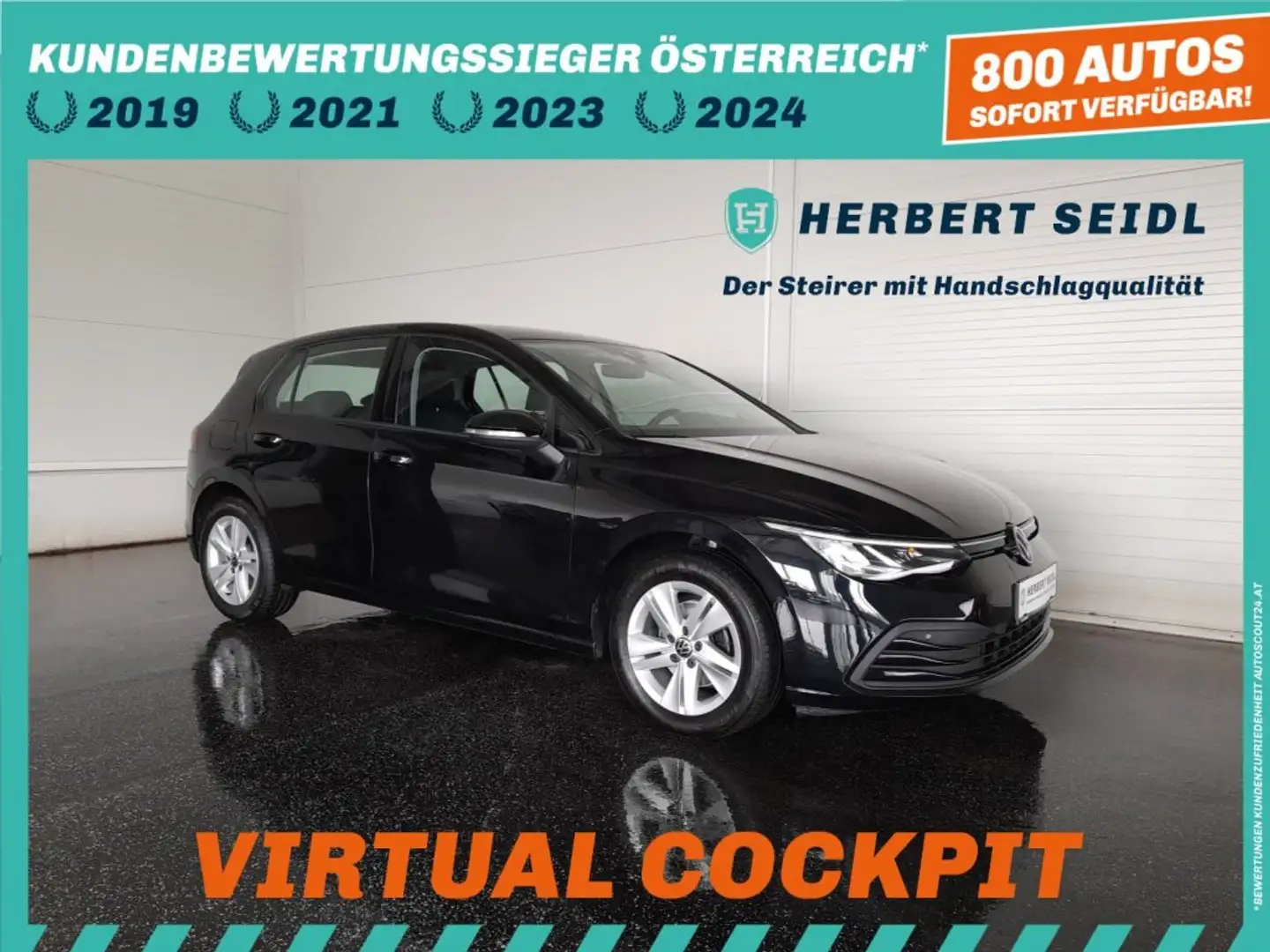 Volkswagen Golf VIII LIFE 2,0 TDI *VIRTUELL PRO / LED MIT FLA / NAVI / ACC / TRAVEL ASSIST* Schwarz - 1