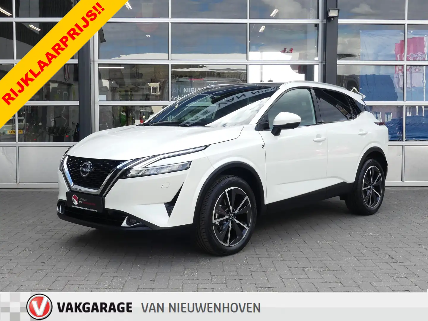 Nissan Qashqai MHEV 158pk automaat Tekna+ *t/m 10de bouwjaar gara Wit - 1