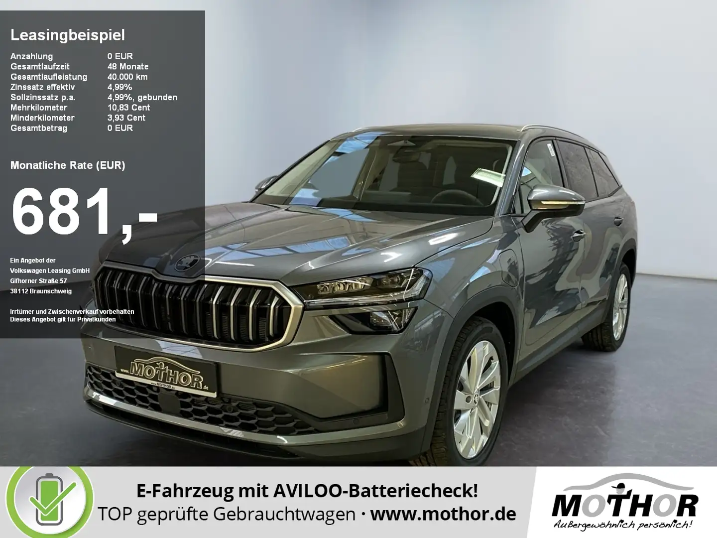 Skoda Kodiaq Selection 1.5 TSI iV schwenkbare AHK Gris - 1