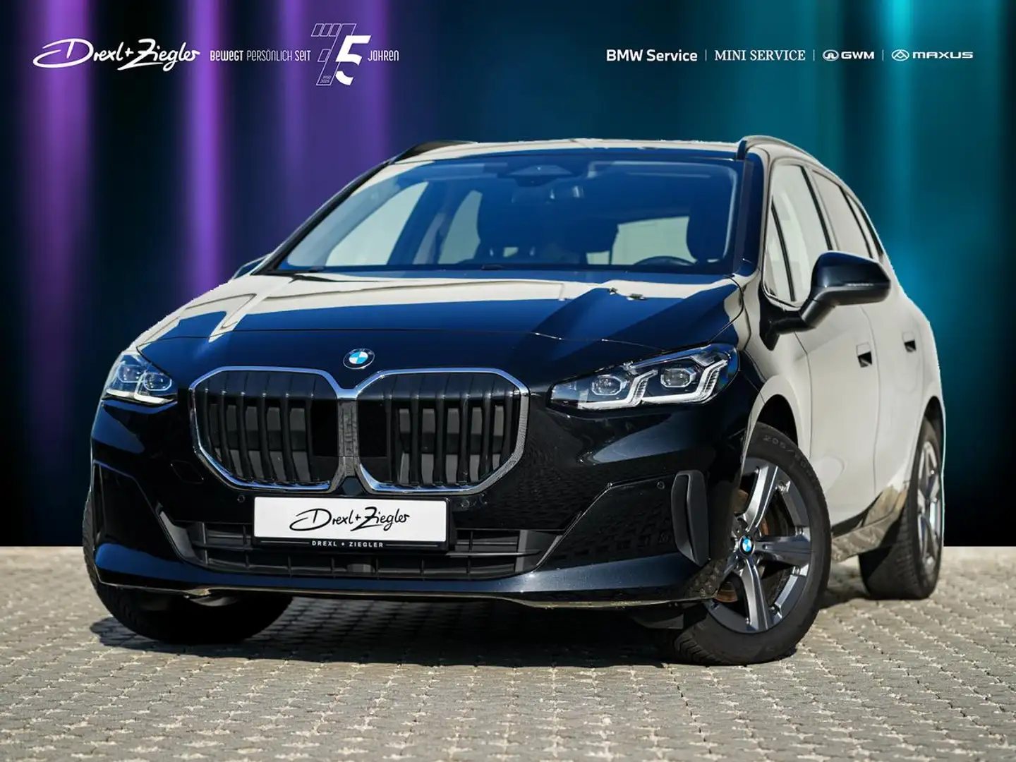 BMW 220 220i Active Tourer Travel AHK KoZg AdLED RFK LRH Nero - 1