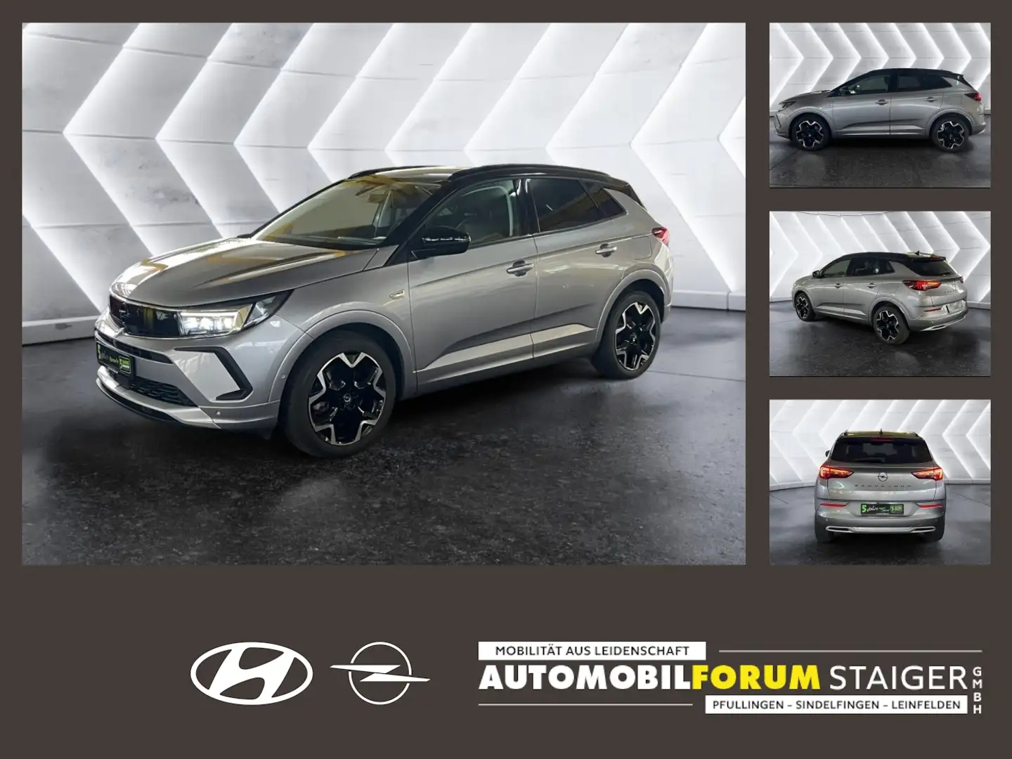 Opel Grandland 1.6 Turbo Ultimate 360 AUT Alcant. LED Grau - 1