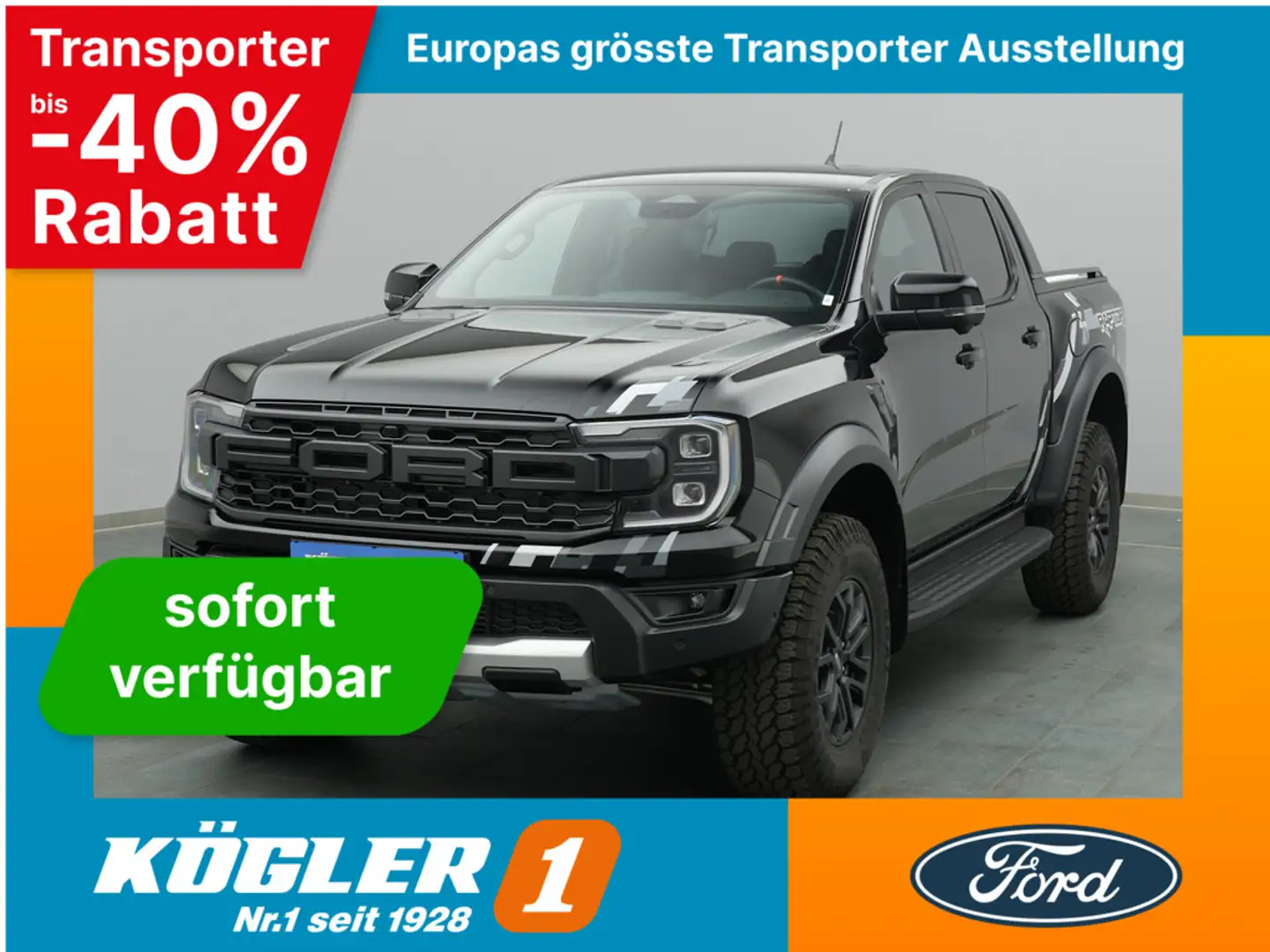Ford Ranger Raptor Diesel/Standheiz./Raptor-P. Schwarz - 1