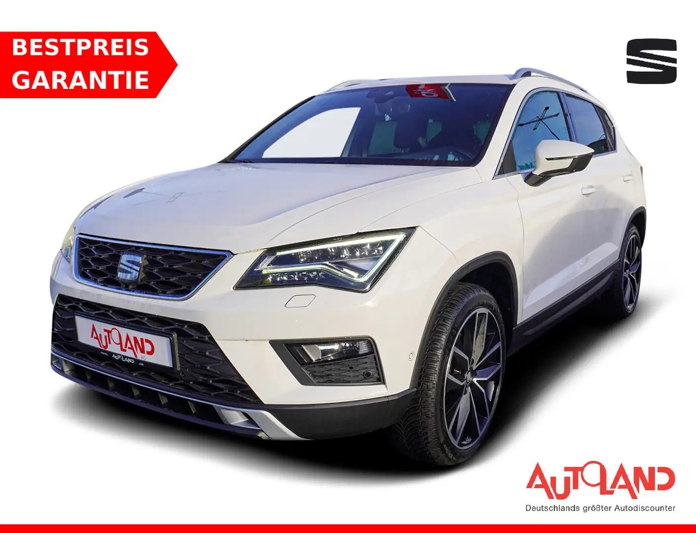 SEAT Ateca 2.0 TDI 4Drive LED Navi AHK Kamera Keyless Weiß - 1
