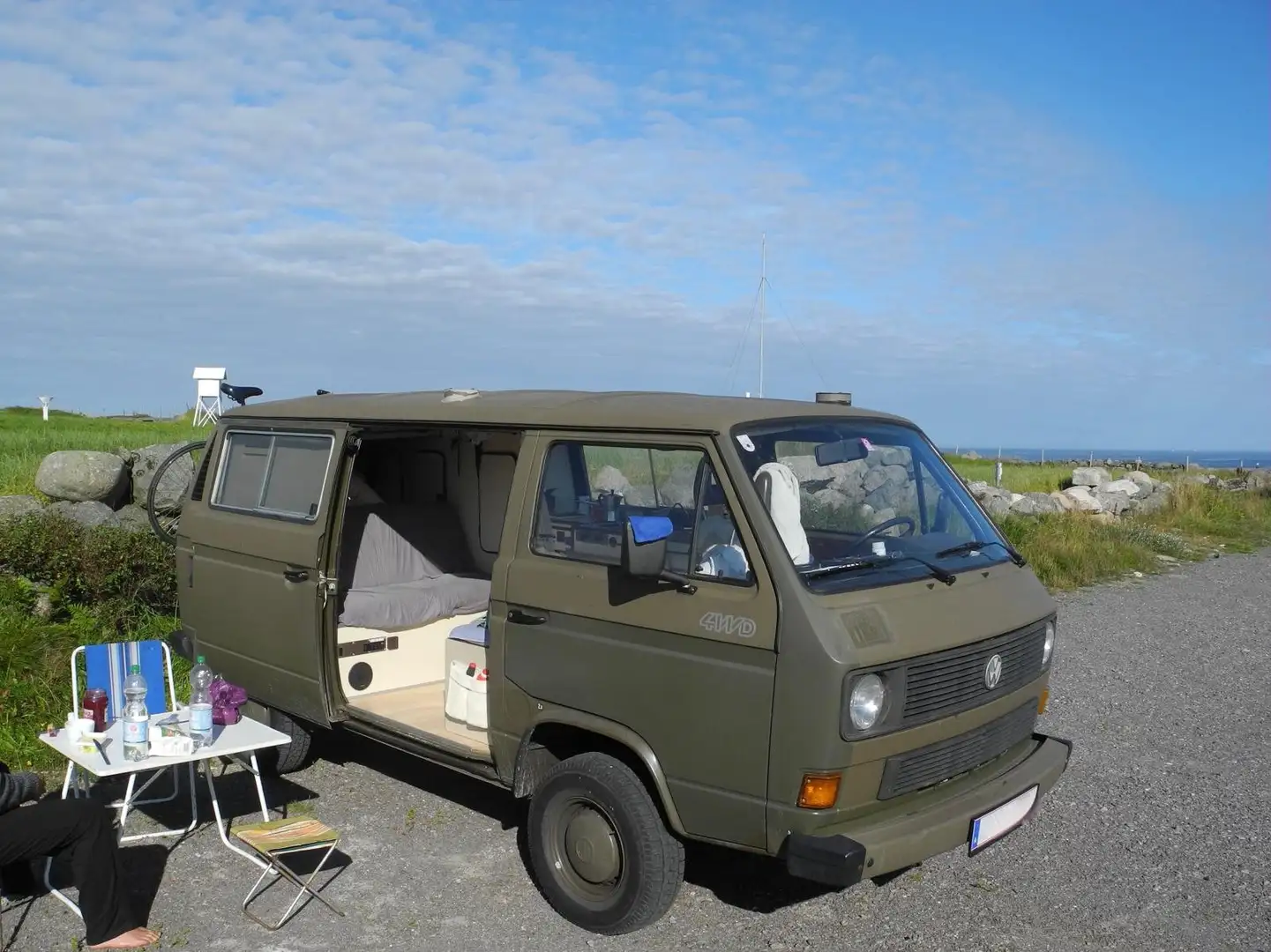 Volkswagen T3 Syncro Wohnmobil Militärversion Grün - 1