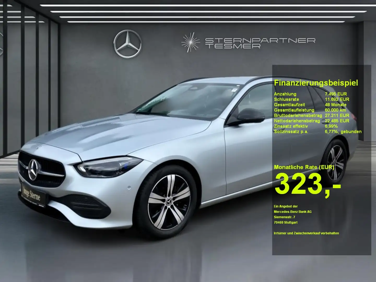 Mercedes-Benz C 220 d T AVANTGARDE Night DigitalLight Kamera Argento - 1