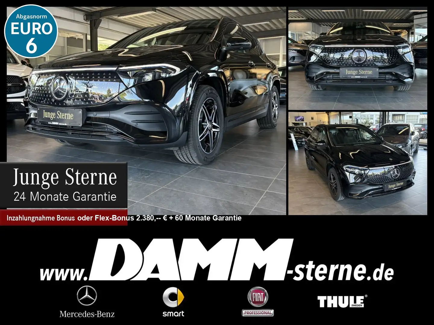 Mercedes-Benz EQA 300 EQA 300 4M AMG Adv./AHK/TWA/WDG/360°/Night/+Flex Zwart - 1