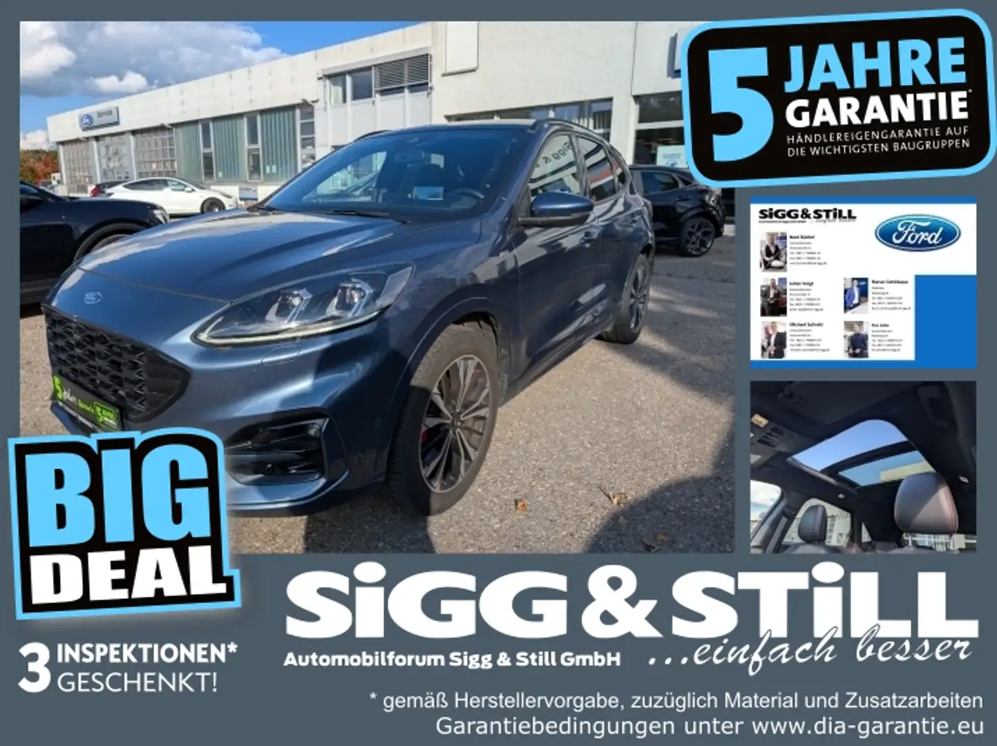 Ford Kuga 1.5 ST-Line X AHK*PANO*LED*ACC*HUD*B&O*SHZ*PDC Blauw - 1