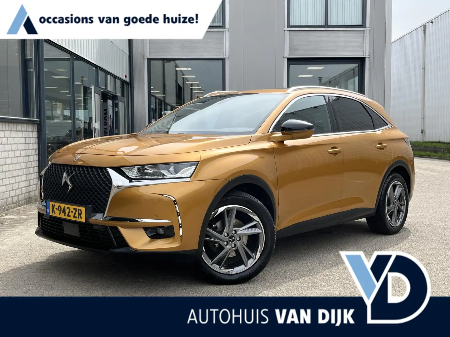 DS Automobiles DS 7 Crossback 1.2 PureTech So Chic | NL Auto/1e Eig./Navi/Cruise Geel - 1