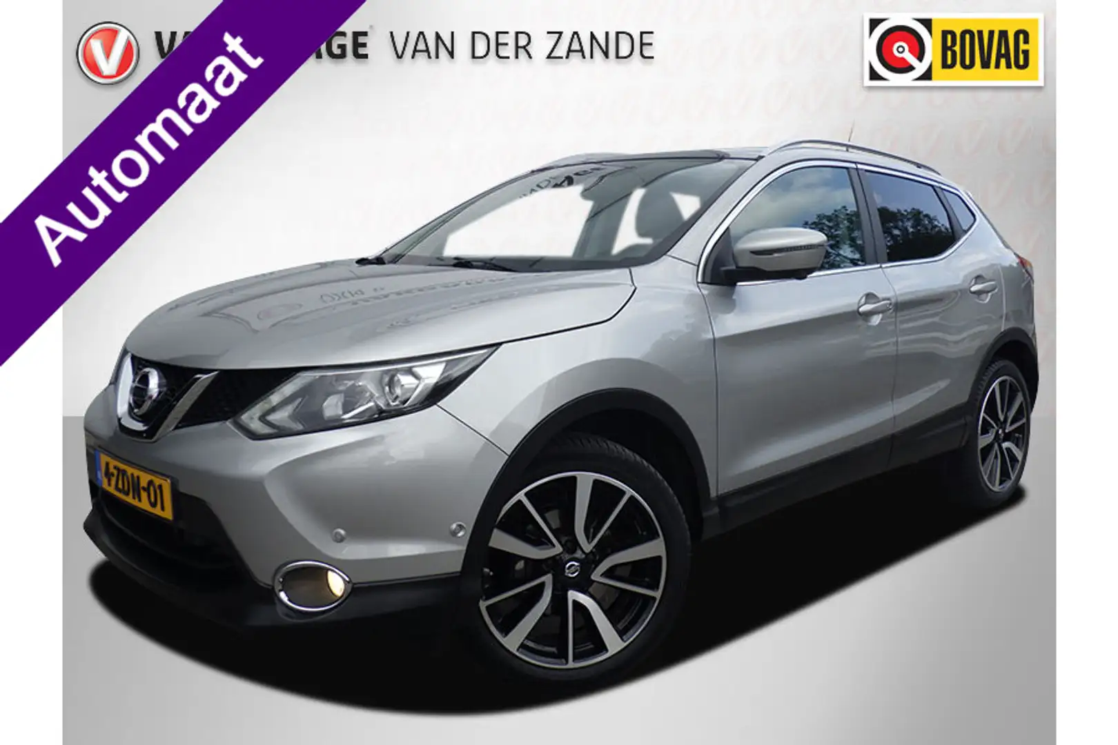 Nissan Qashqai 1.2 Tekna AUTOMAAT, PANODAK, LEDER, TREKHK, NL/NAP Grijs - 1