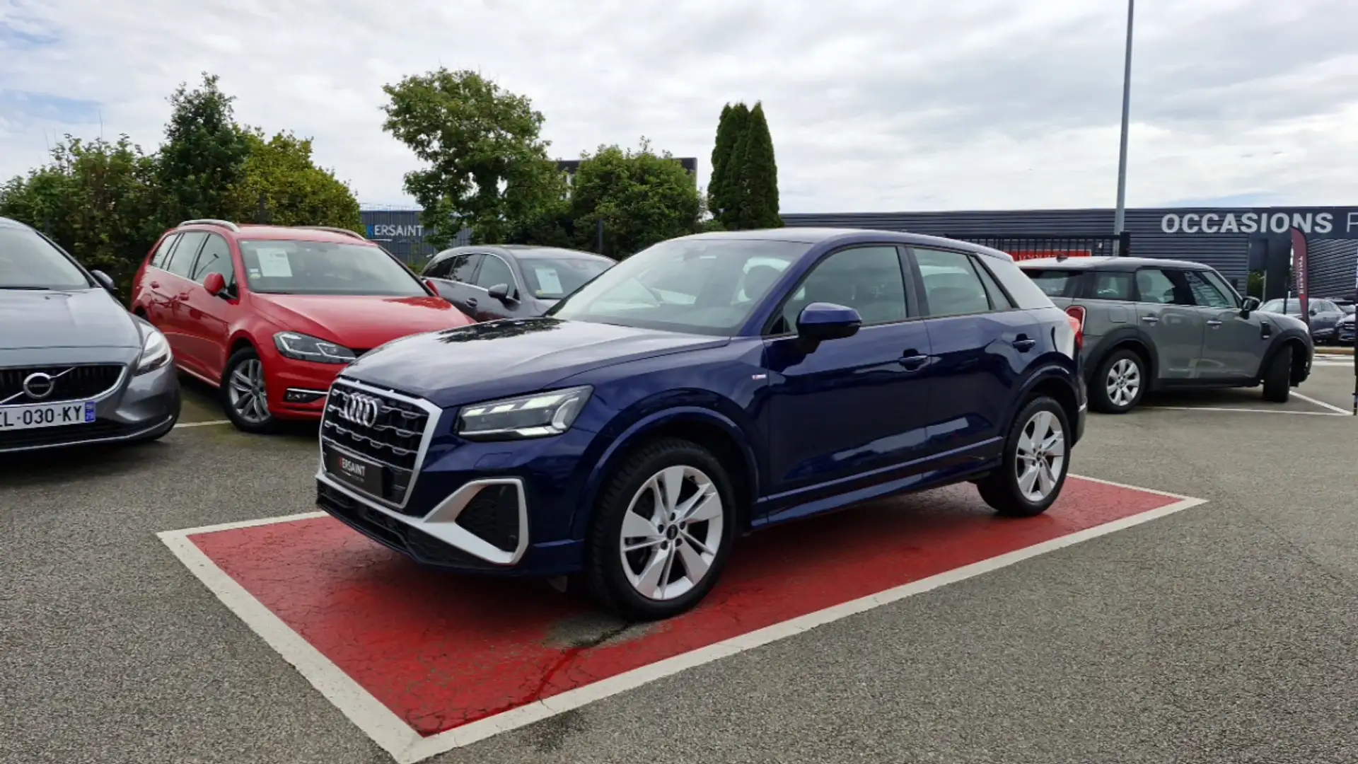 Audi Q2 35 TDI 150 S tronic 7 S line Bleu - 1