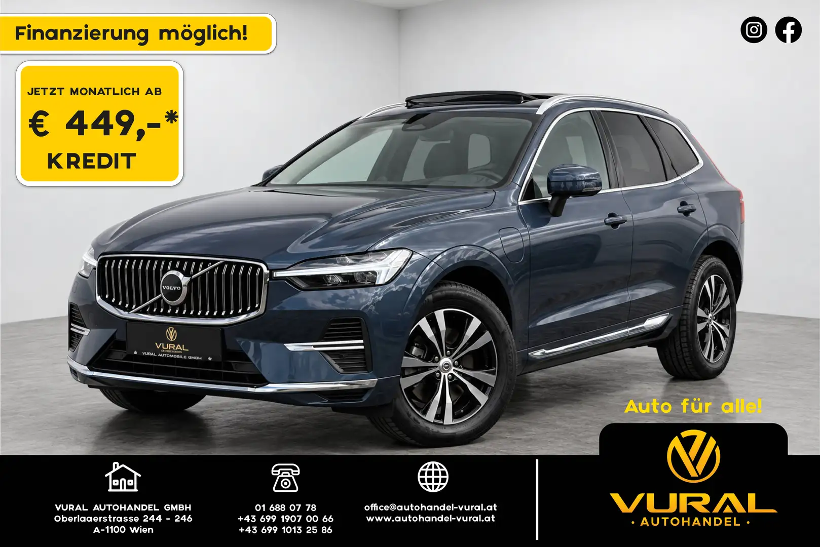 Volvo XC60 Core Recharge Plug-In Hybrid AWD | PANORAMA | LED | NAVI | Anhängerkupplung | Blau - 1