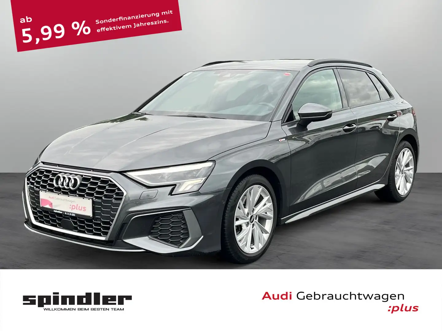 Audi A3 S-Line 30TDI / Navi+, LED, ParkAssi Grijs - 1