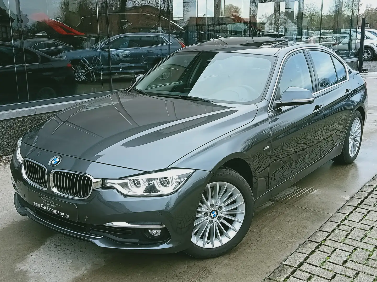 BMW 320 dA LUXURY/LEDER/GPS PRO/OPENDAK/LED/VERW.ZETELS Grigio - 2