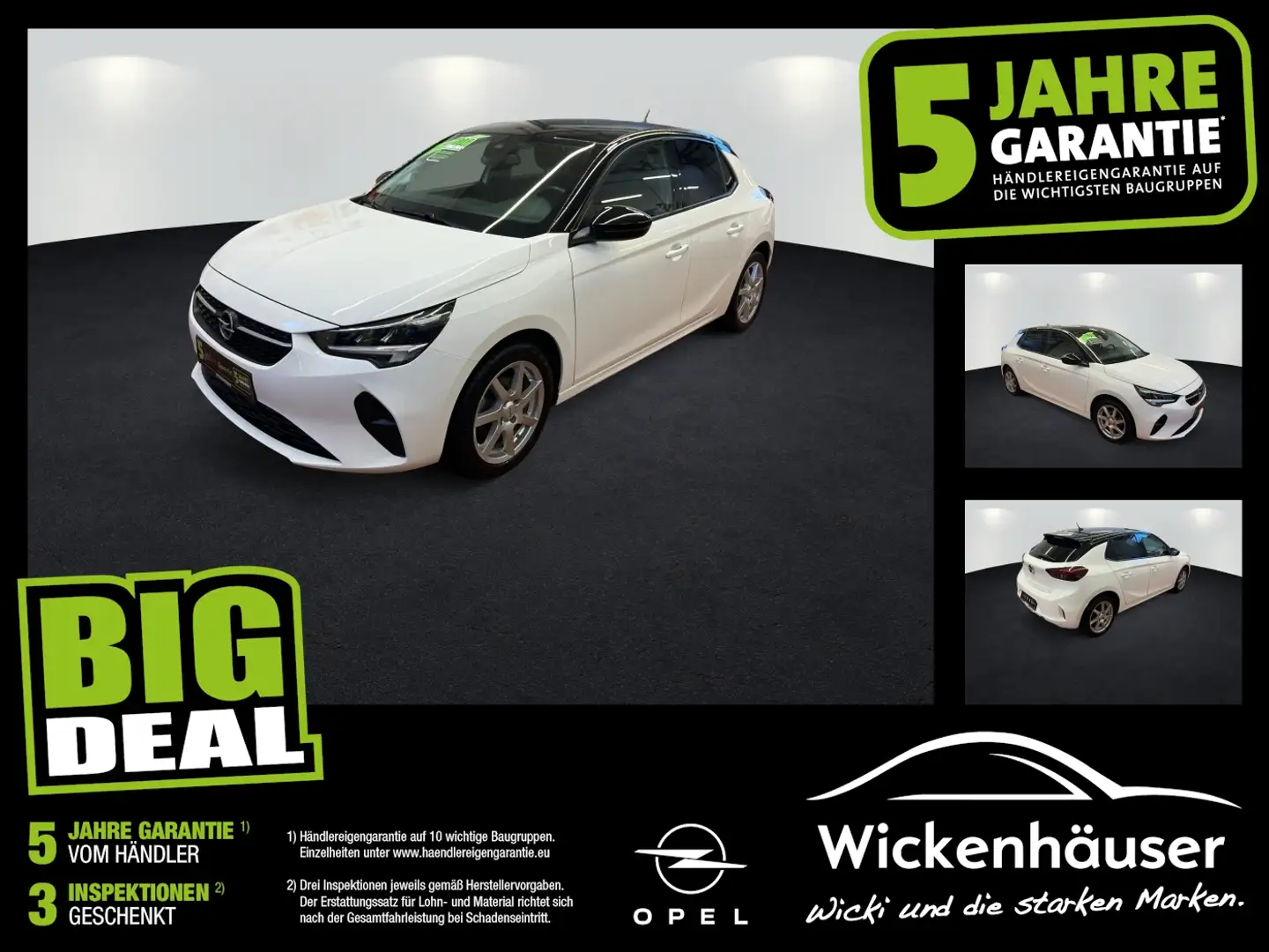 Opel Corsa F 1.2 Edition SpurH Wit - 1