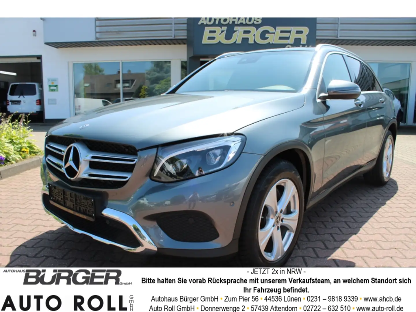 Mercedes-Benz GLC 220 4Matic Pano LED AHK Navi Kamera Tempomat SitzHZG Grau - 1