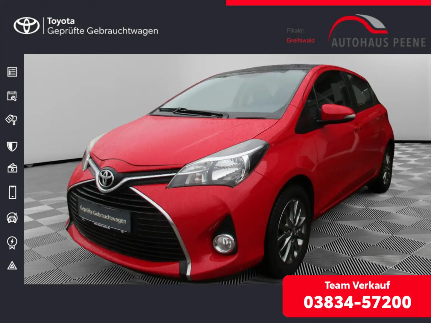 Toyota Yaris 1.3 Edition-S Rot - 1