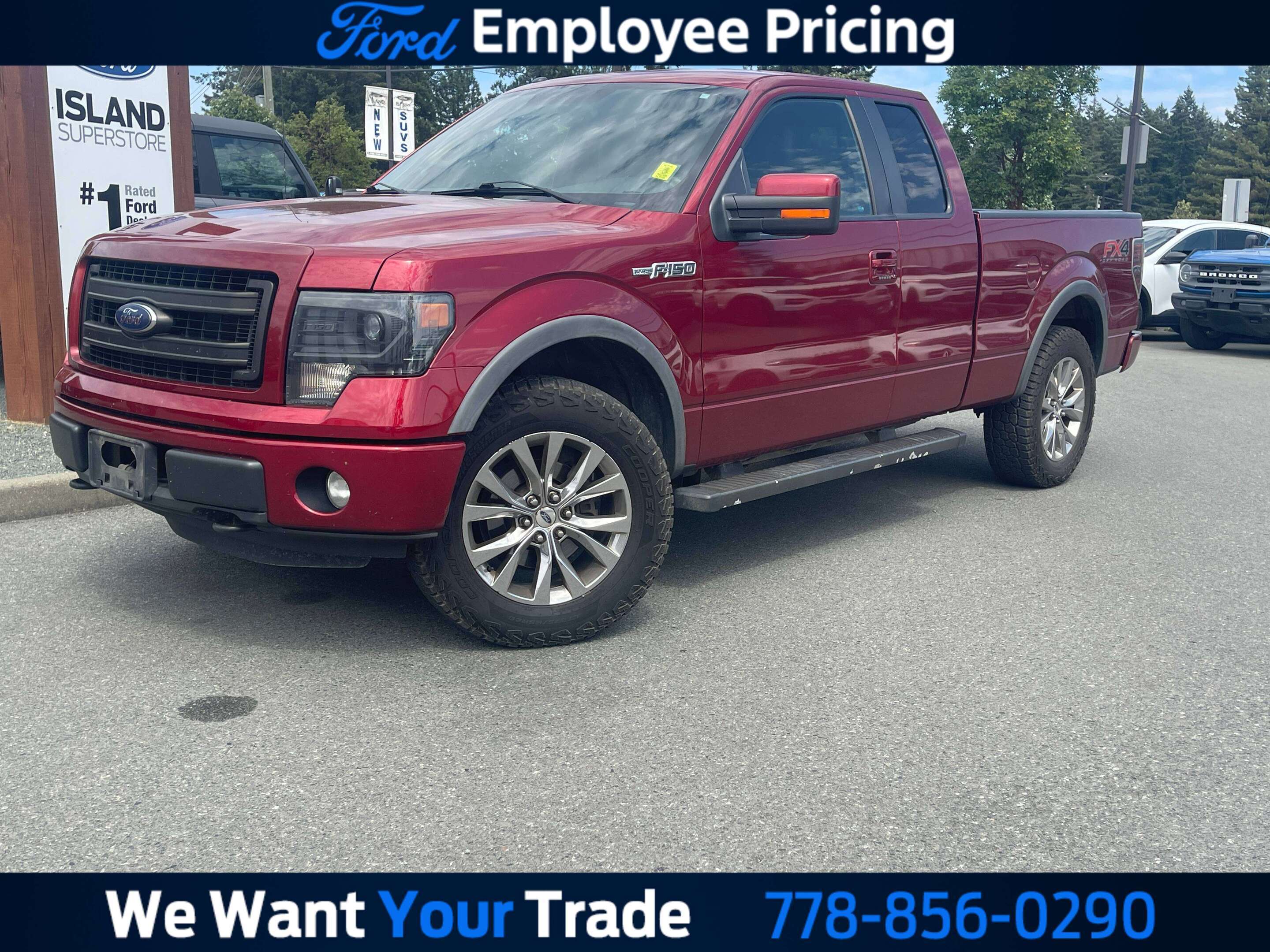 Red 2013 Ford F-150 Pickup Truck Four-Wheel Drive Automatic