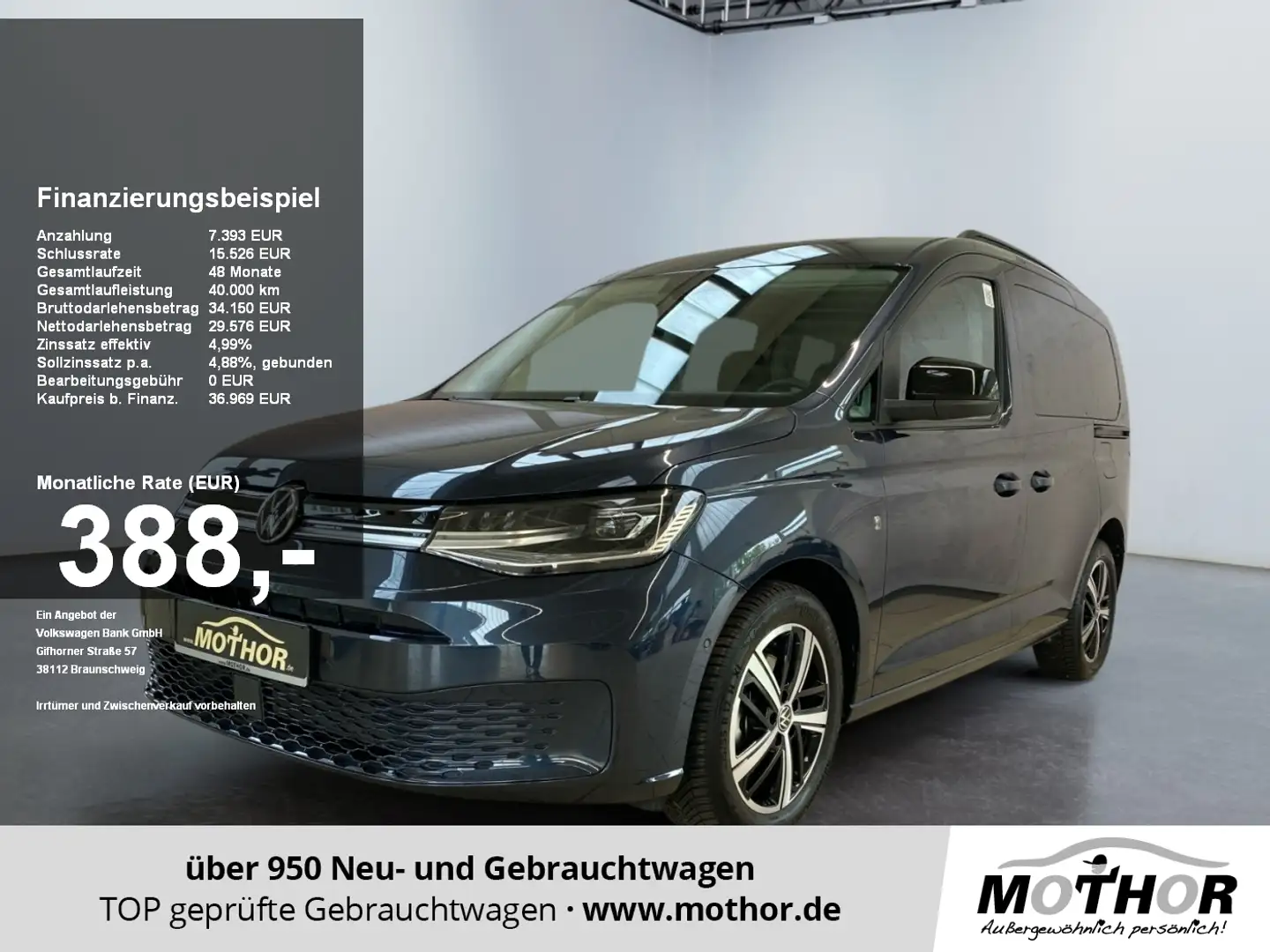 Volkswagen Caddy Life 1.5 TSI DSG ACC ParkAss SpurH LED PDC Blau - 1