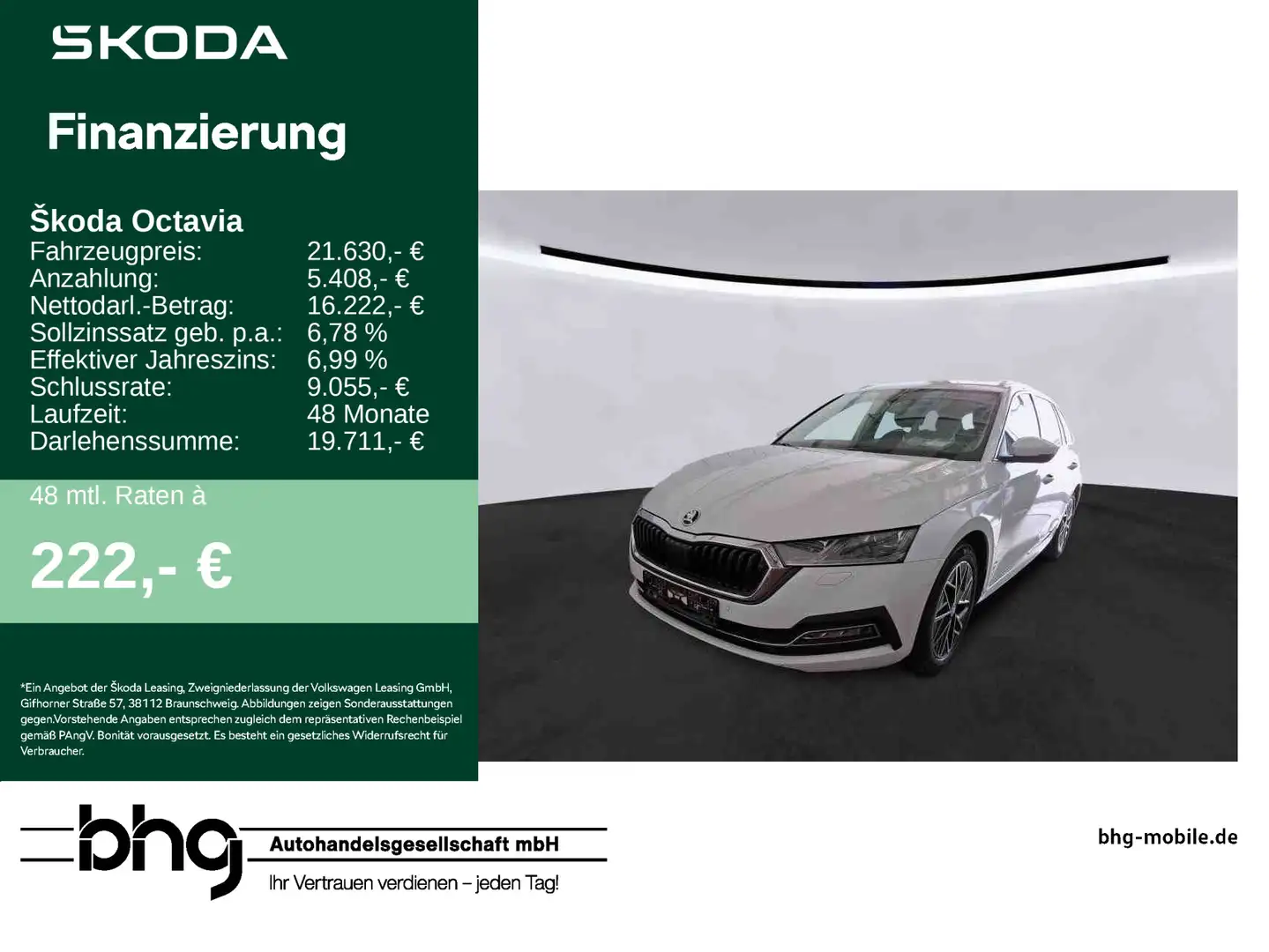 Skoda Octavia Combi 2.0 TDI DSG FirstEdition AHK Assis Weiß - 1