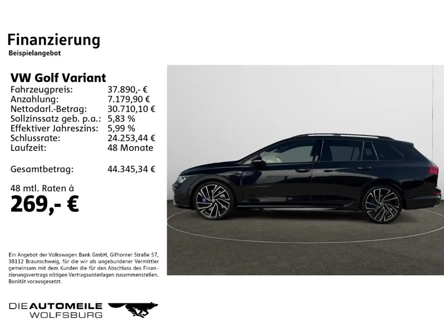 Volkswagen Golf Variant Golf VIII Variant 2.0 TSI DSG 4M R Navi,AHK,Pano Schwarz - 2