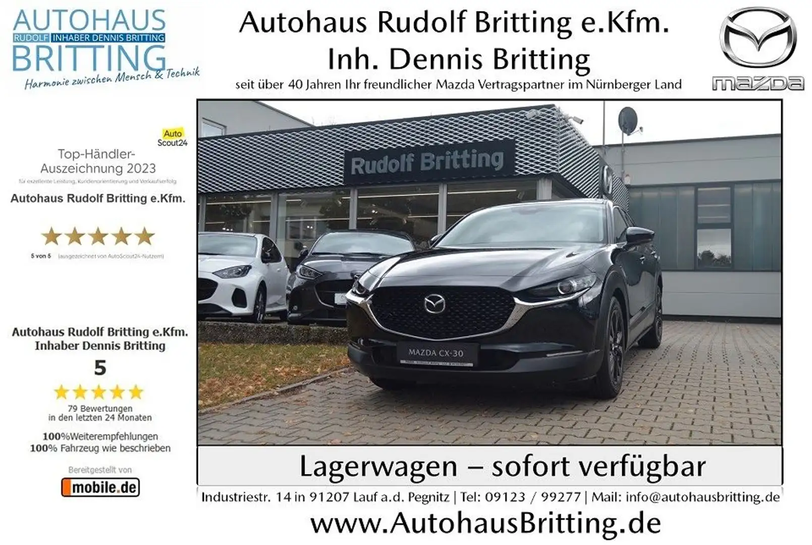 Mazda CX-30 SKYACTIV Benzin 140PS 6AG Homura Navi Bleu - 1