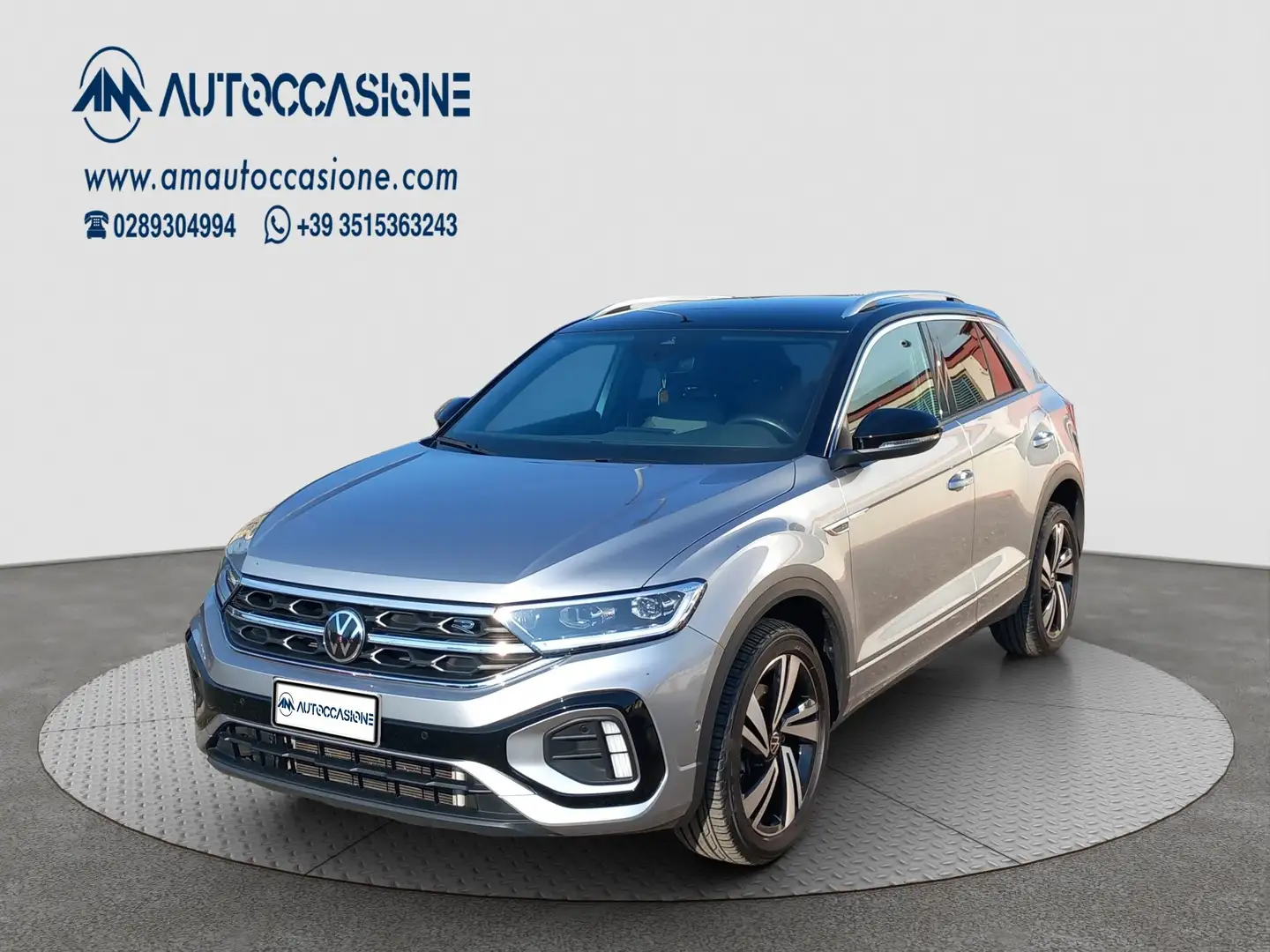 Volkswagen T-Roc 2.0 tdi R-Line 150cv dsg GARANZIA VW FINO 08/2028 Grigio - 1