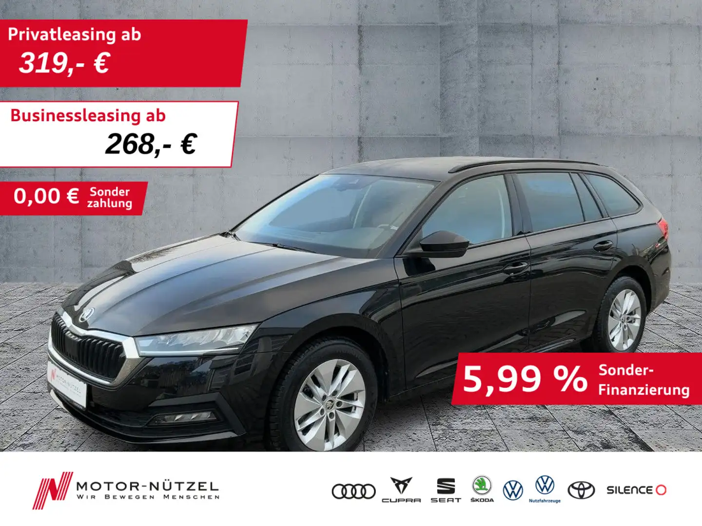 Skoda Octavia Combi 2.0 TDI DSG AMBITION LED+NAV+2xSHZ Schwarz - 1