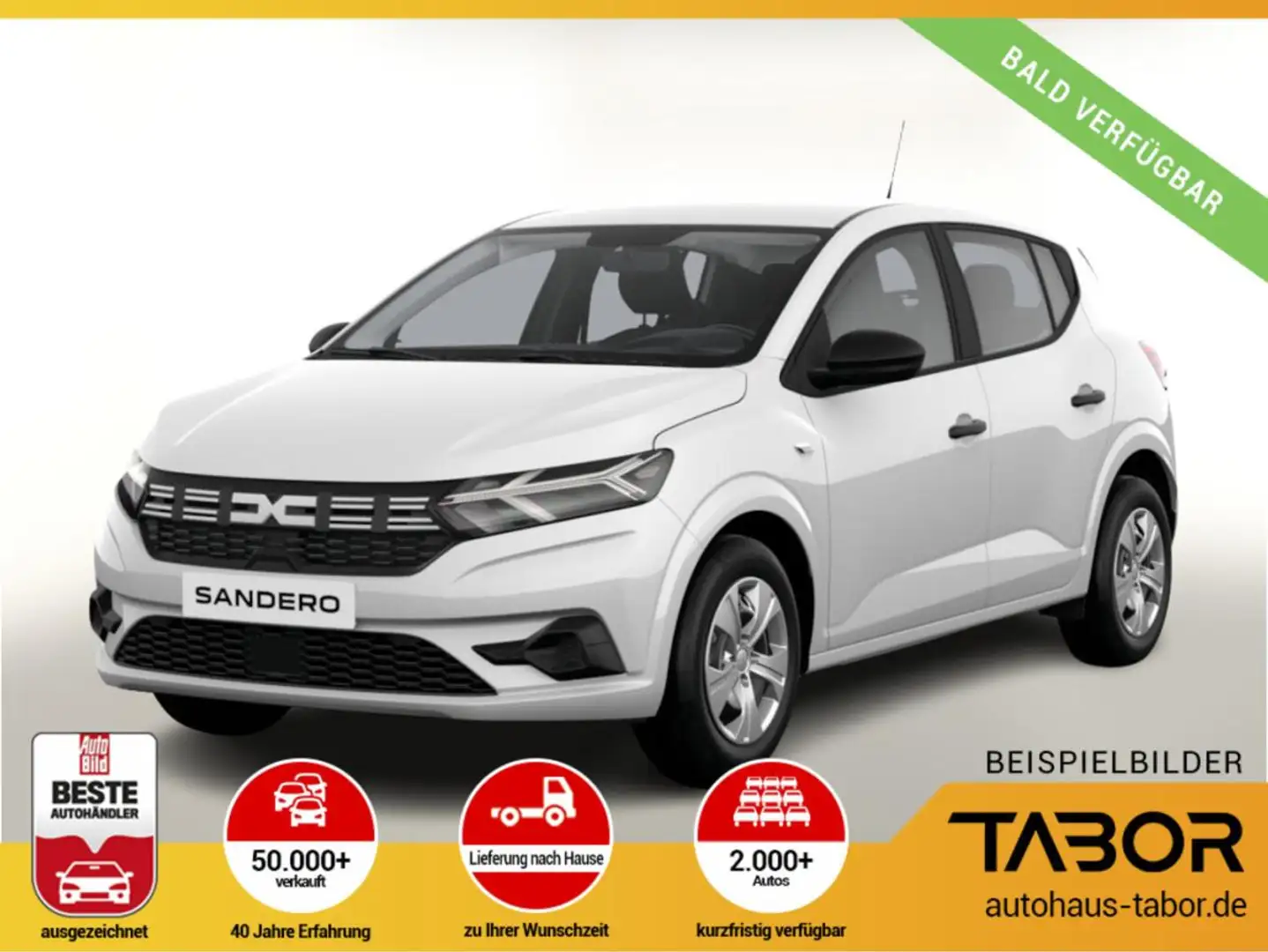Dacia Sandero Essential SCe 65 Kam PDC Multif. Lenkrad Weiß - 1