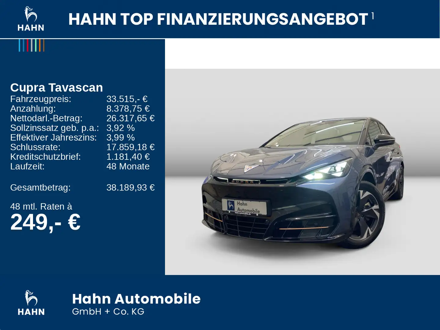 CUPRA Tavascan Endurance Wärmepumpe AHK-Vorb. Matrix Blau - 2