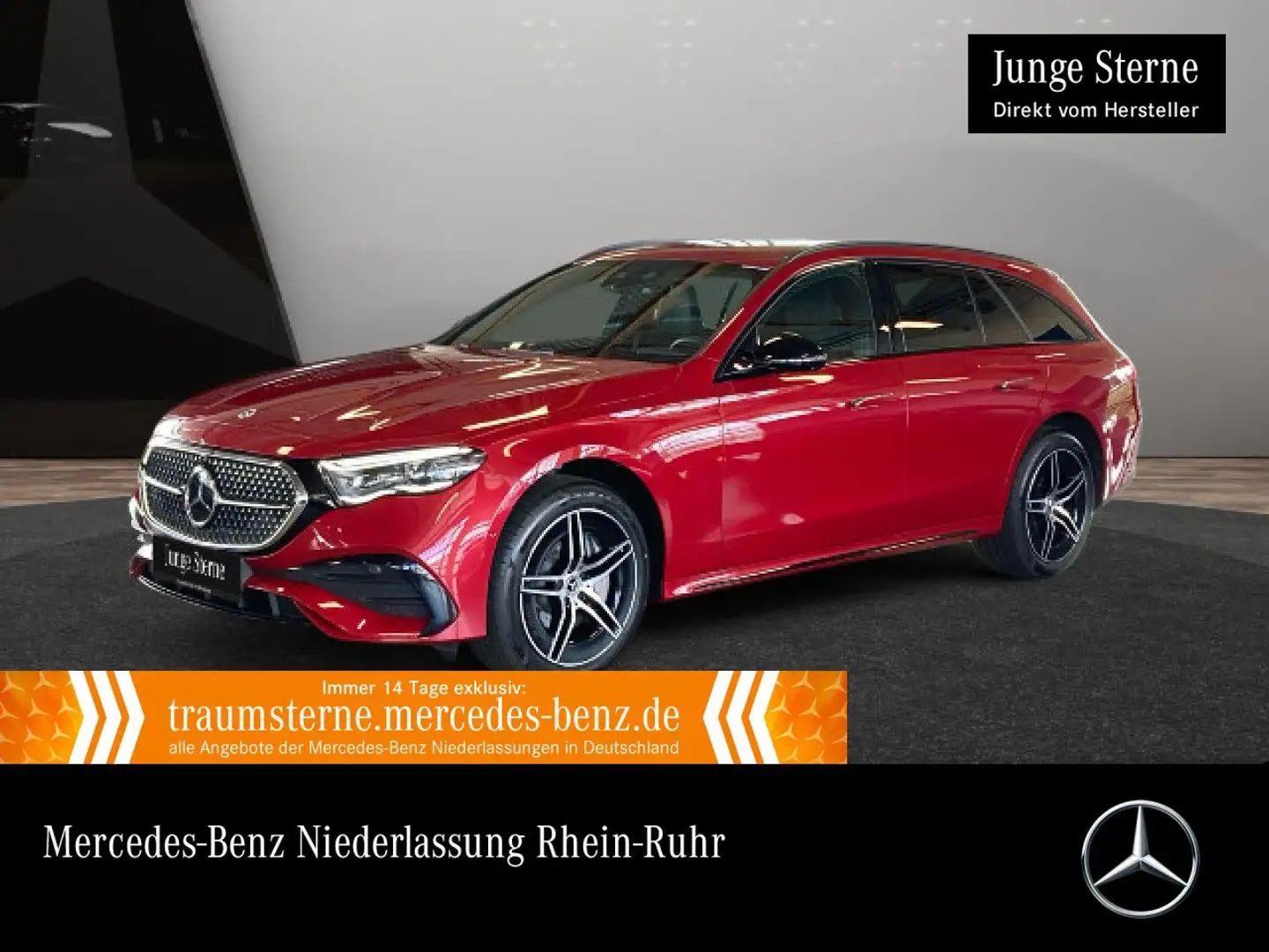 Mercedes-Benz E 450 T 4M AMG Fahrass 360° Distr. AHK Night PTS Rot - 1