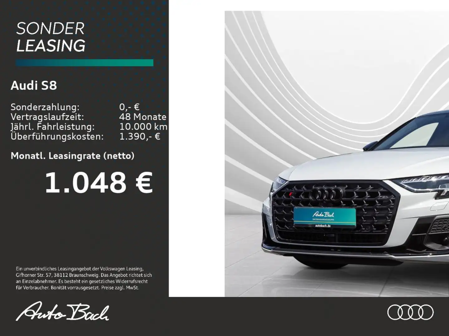 Audi S8 TFSI PANORAMA HuD AHK Standheizung Weiß - 1