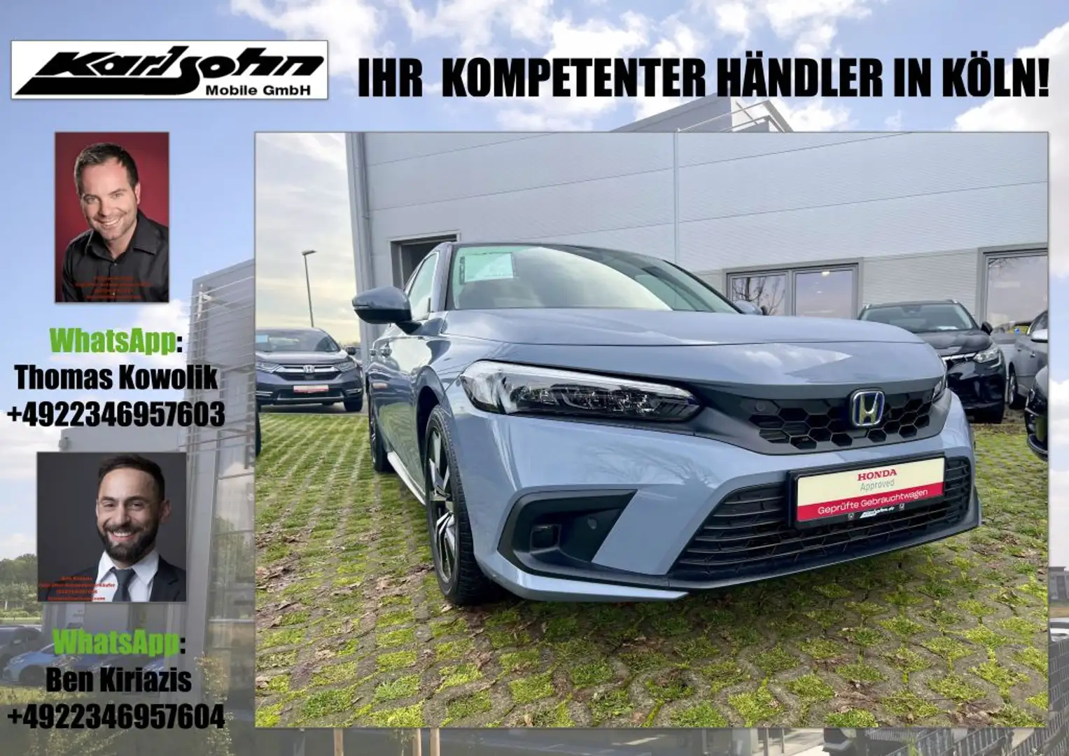 Honda Civic e:HEV 2.0 i-MMD Hybrid Elegance Grau - 1