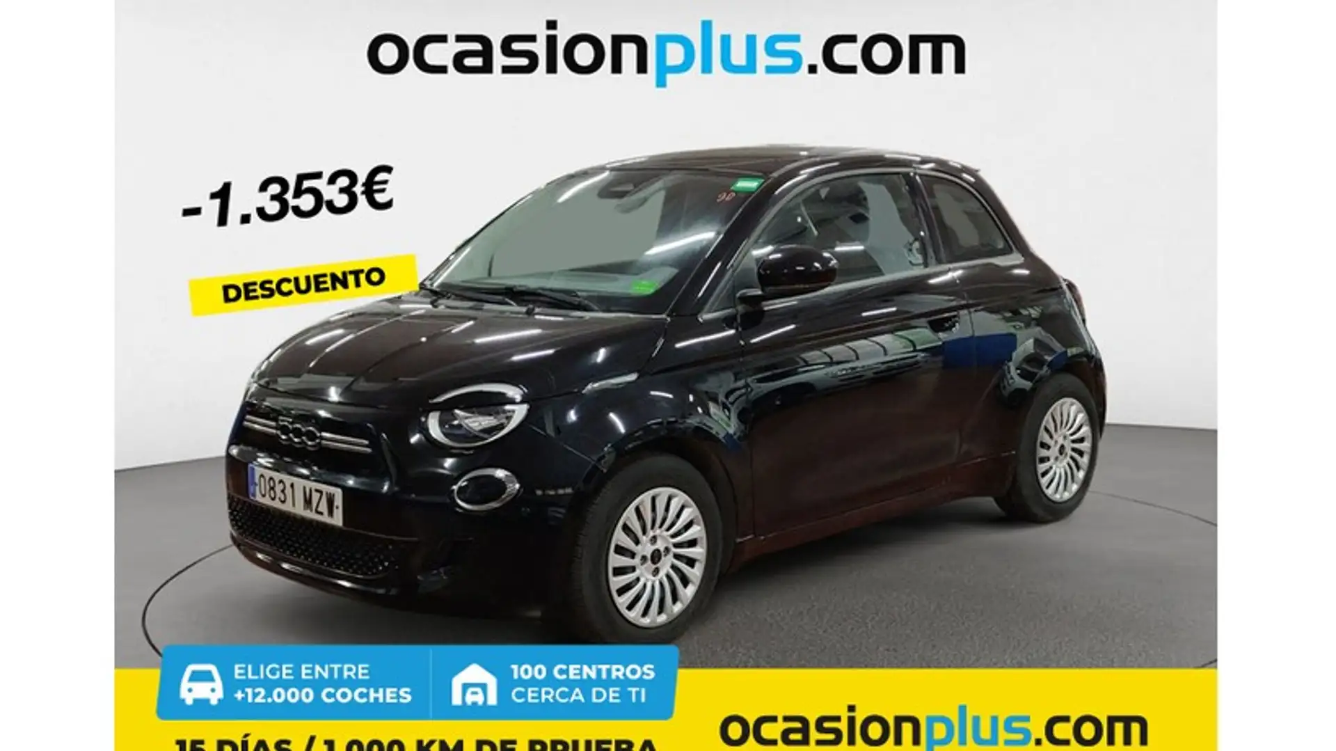 Fiat 500e 70Kw Action Negro - 1