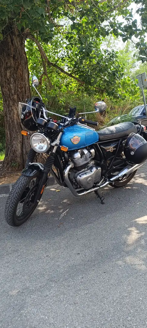 Royal Enfield Interceptor Azul - 1