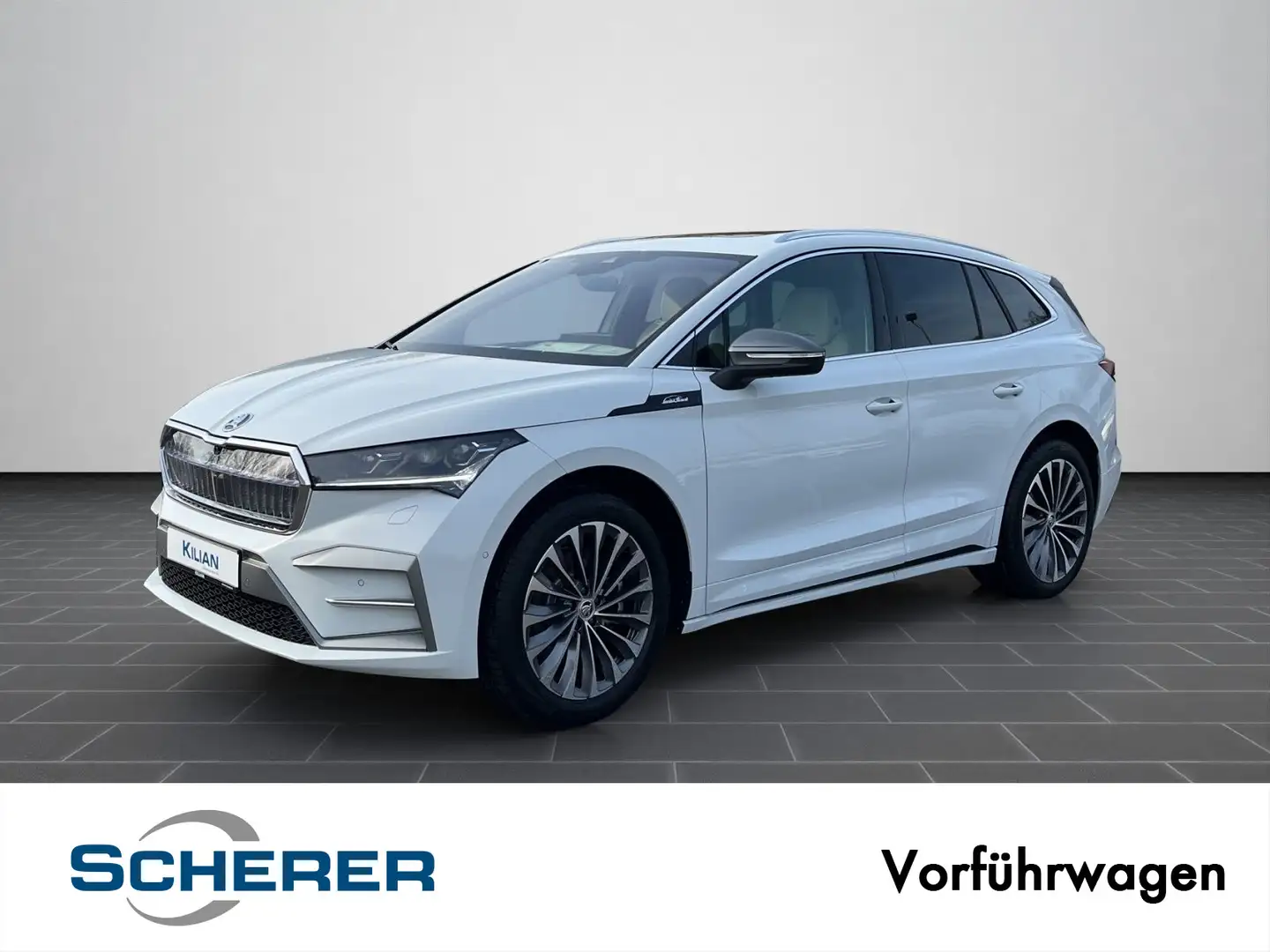 Skoda Enyaq 85 L&K PANO LEDER 360°KAMERA AHK ACC DCC M Weiß - 1